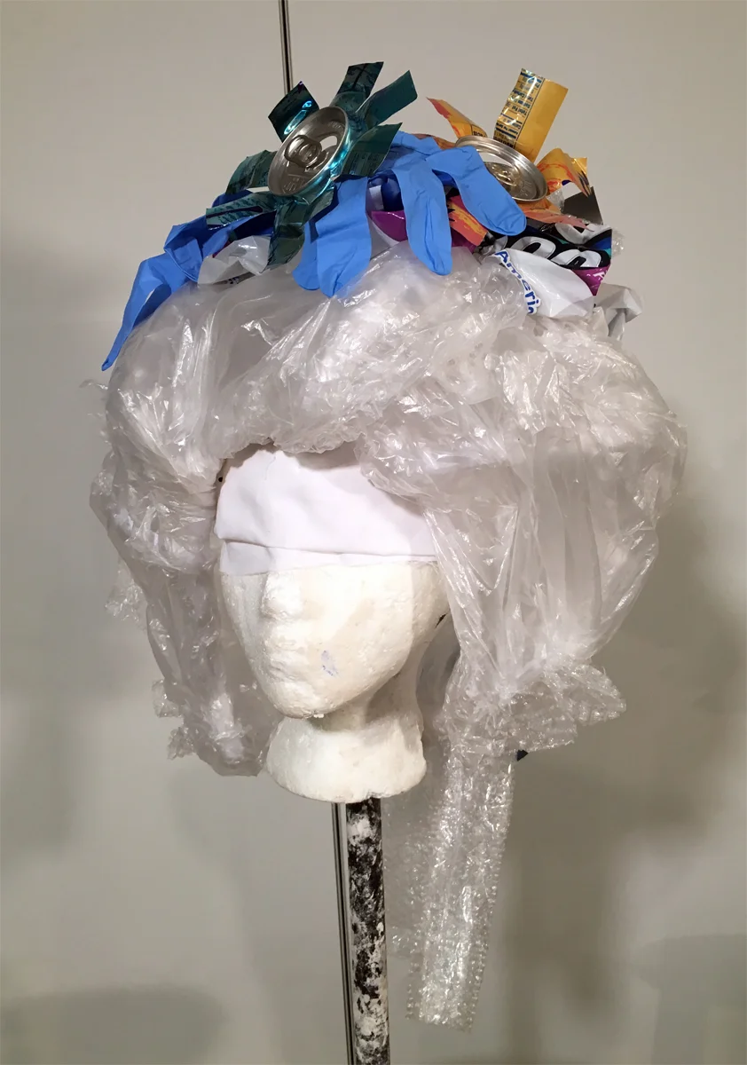 Plastic and Trash Powdered Wig
