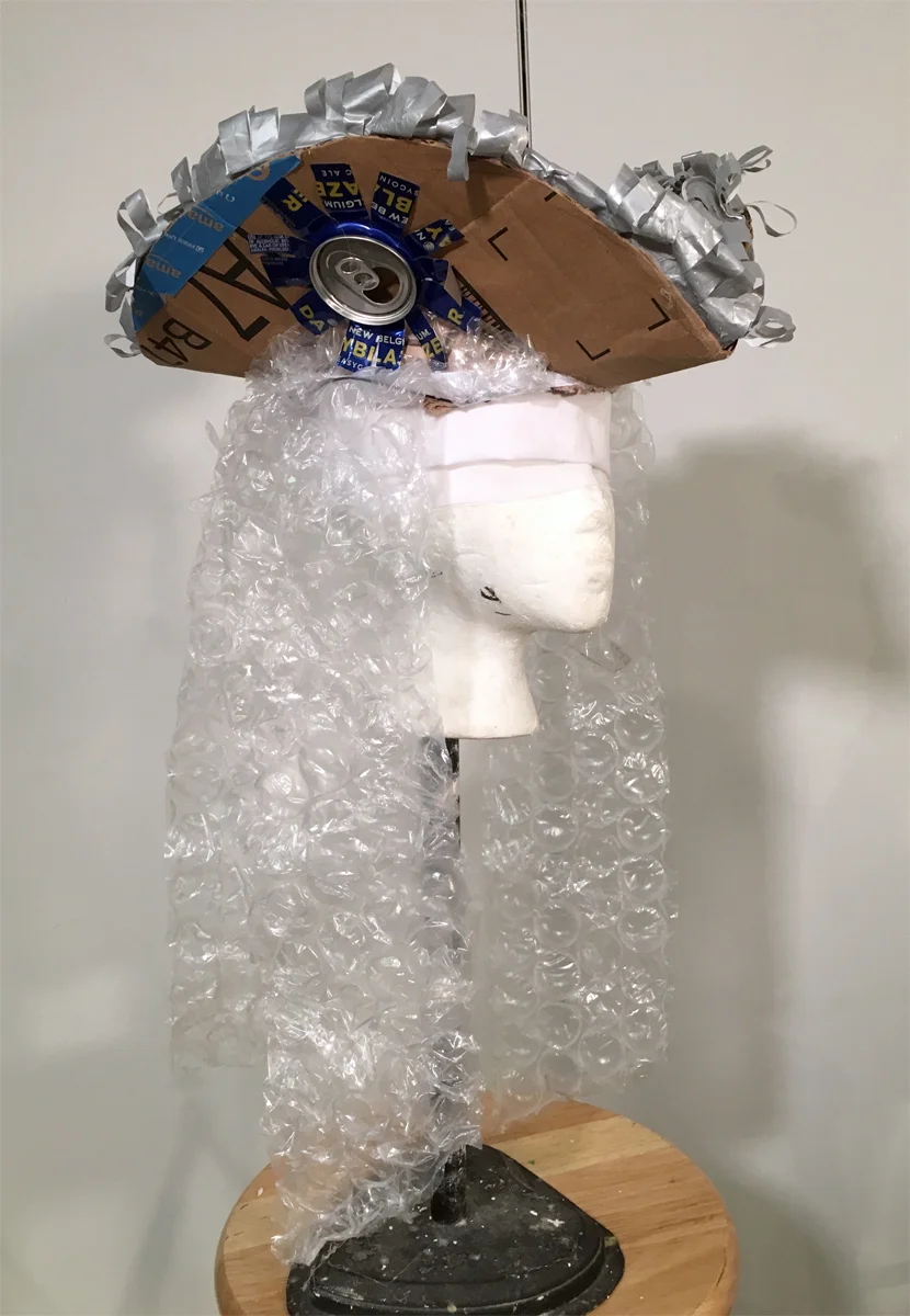 Plastic and Trash Powdered Wig