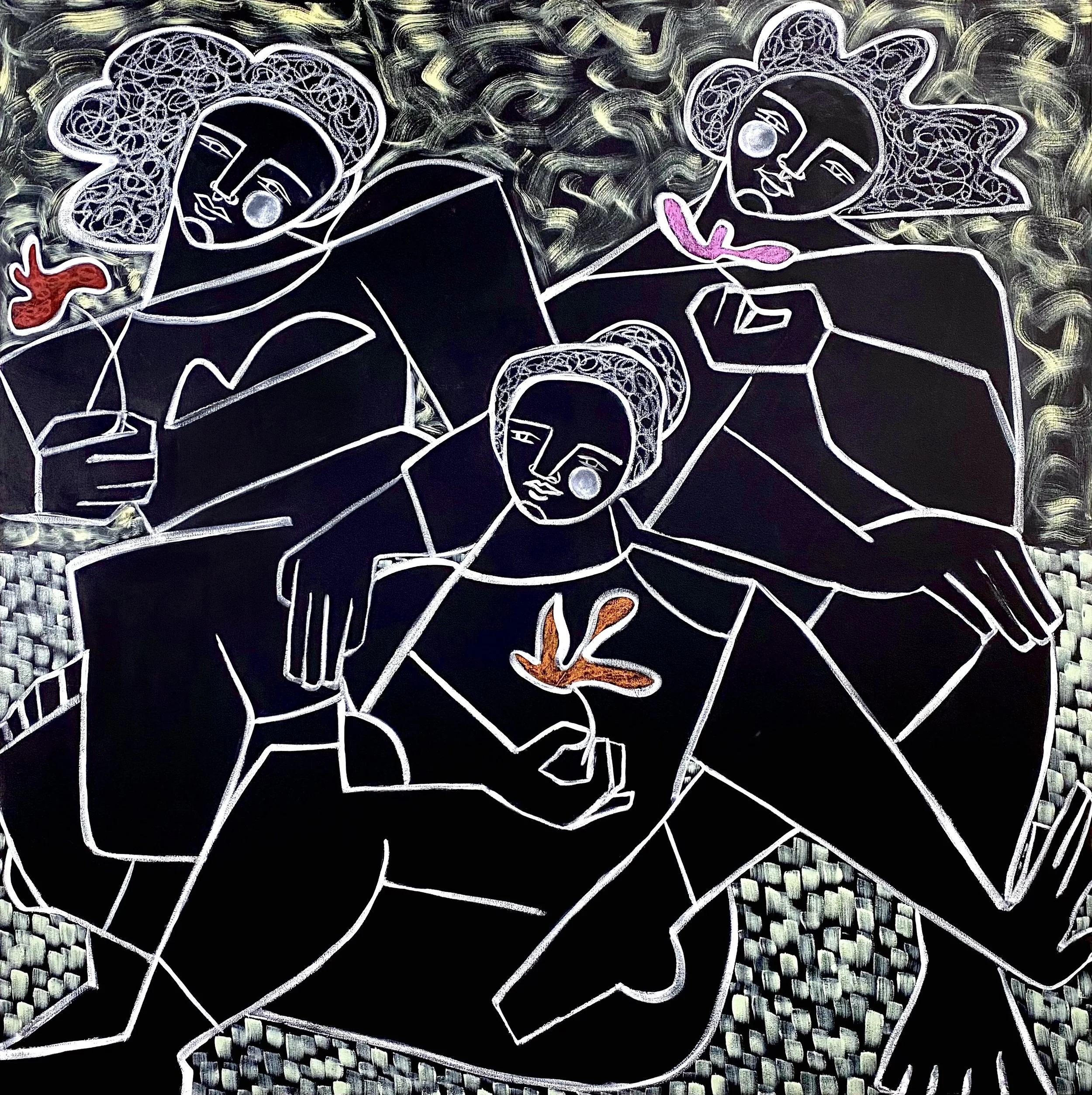  Always and Always, Mixed media painting on canvas, 60x60, 2024 