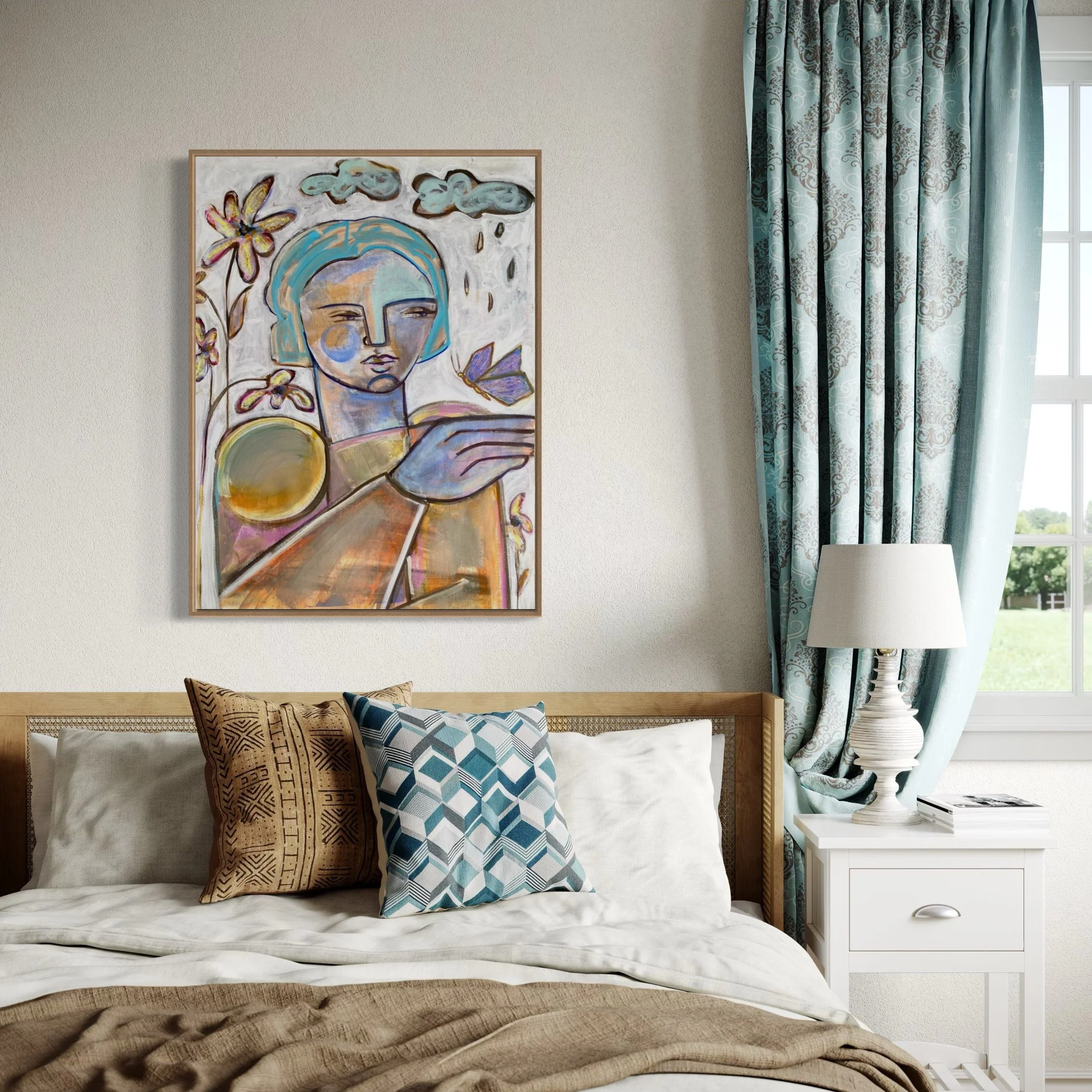 Girl with Butterfly - Print