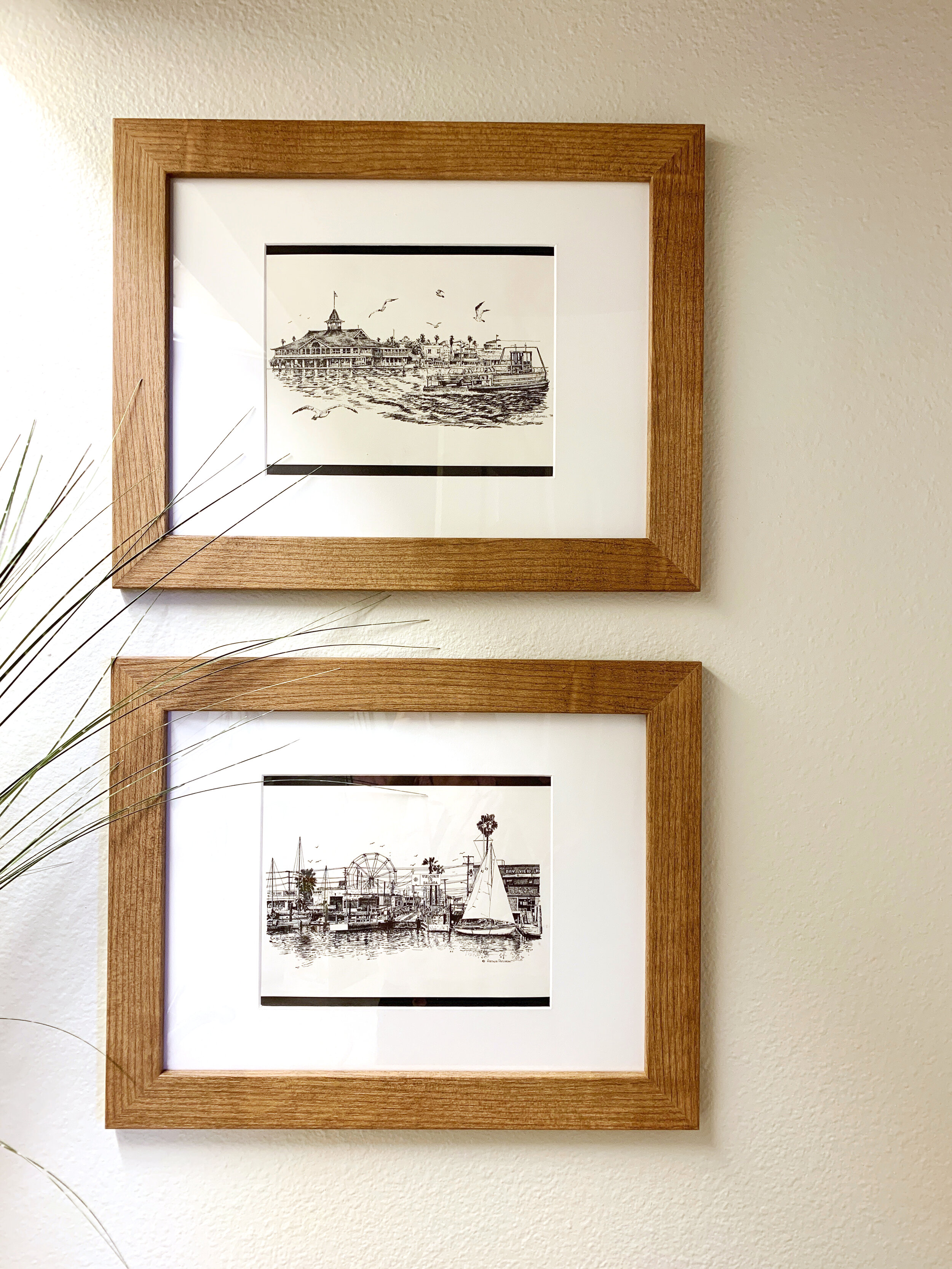  These prints are of a beloved spot that we visit often. Balboa Island in Newport, CA. If you’ve been, you’d recognize it from these right away. My mom had these stored away and what good was that doing? I pulled them out and added them to this room 