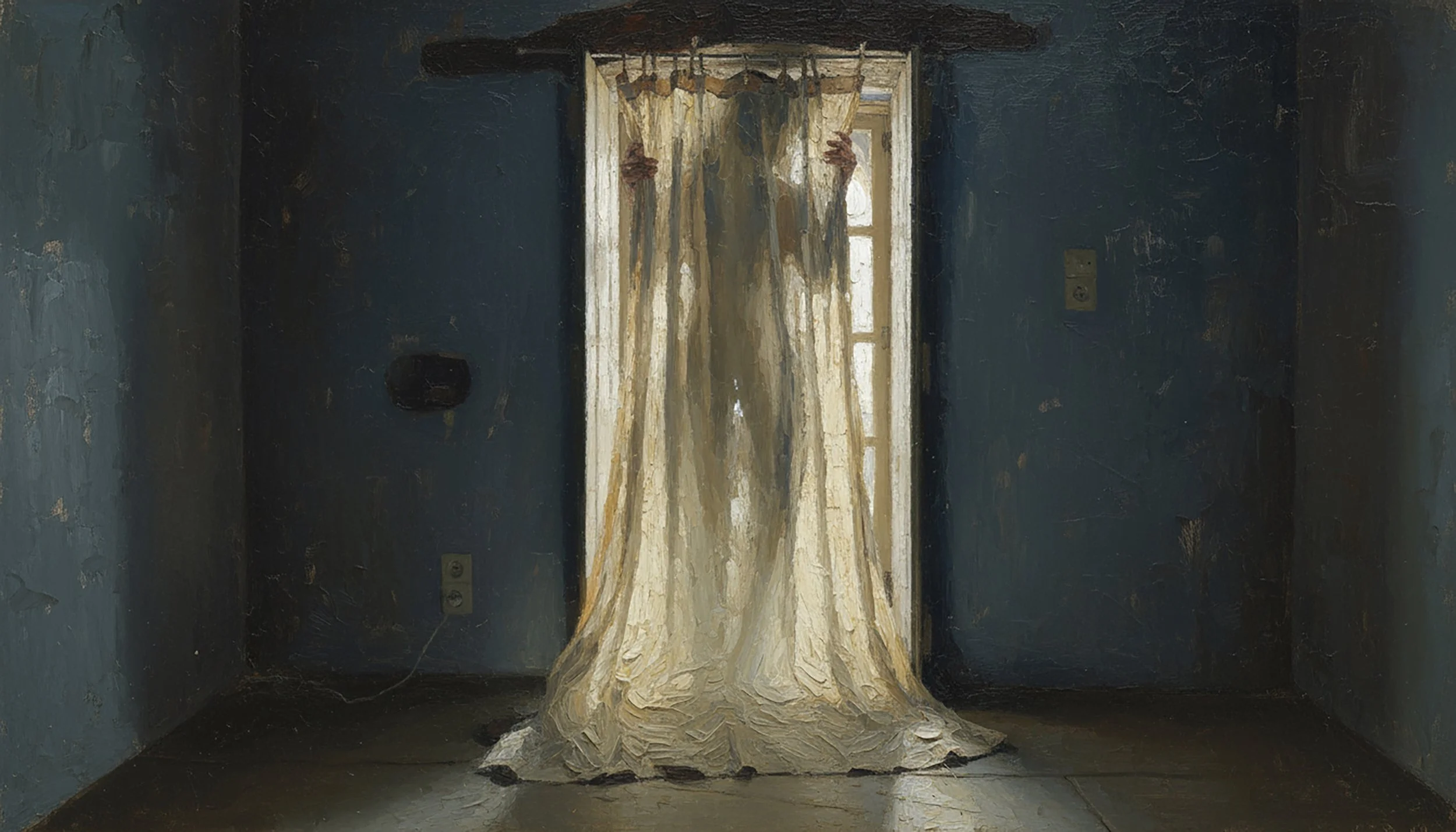 "Ghost", Oil on Canvas, 18 x 32", 2024