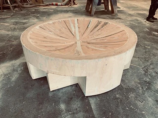 Loving this custom coffee table we are making for my most amazing client! Time to apply the veneer!! #customfurniture #coffeetable #interiordesign #ljbhomedesign
