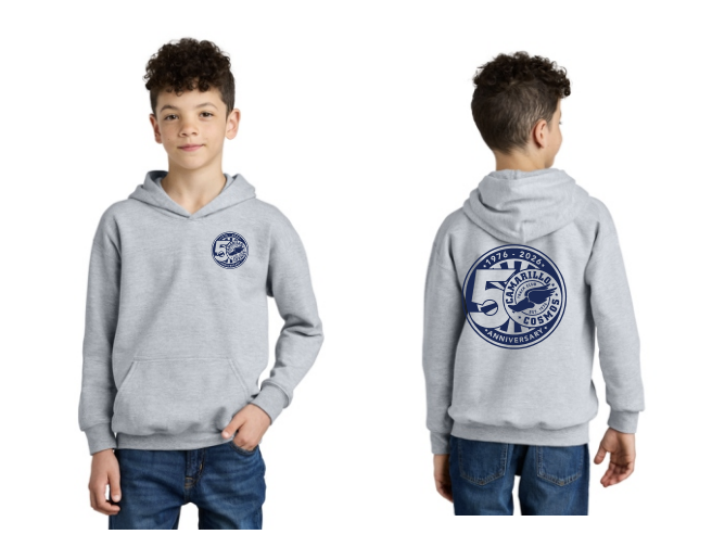 50th Hoodie Youth Gray