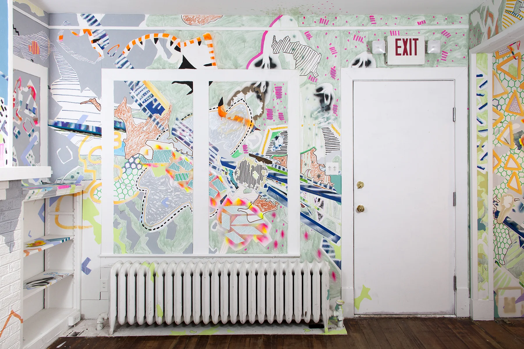 Excavators, Demo Projects Mixed media on walls Collab with Will Hutnick 2016