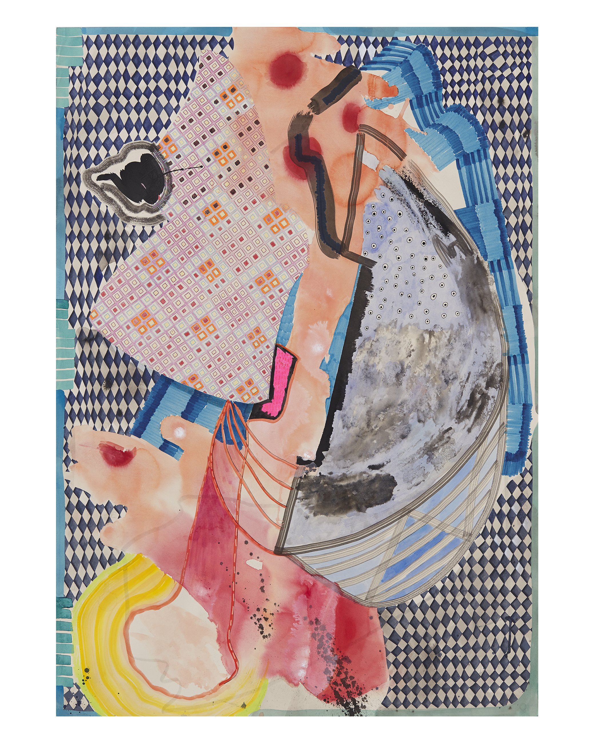 Acrylic and ink on paper 28x38", 2015