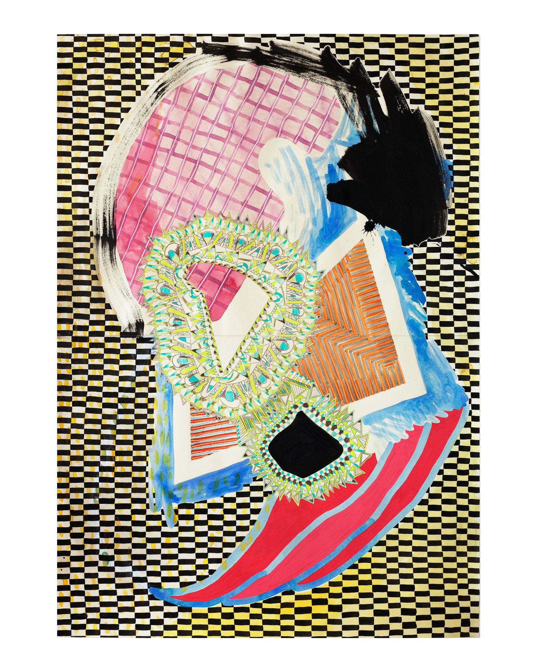 Acrylic and ink on paper 28x38", 2015