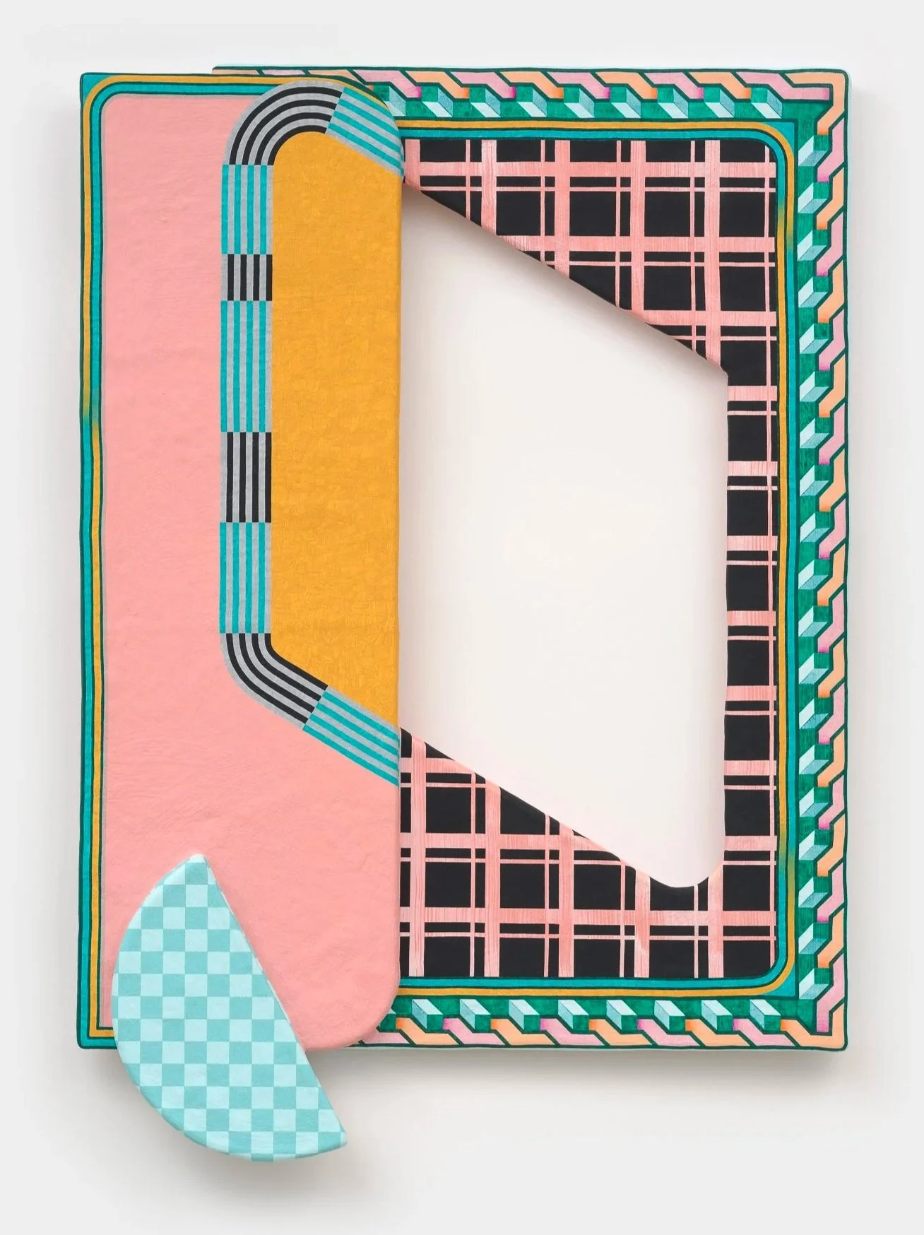  Planning on the Backup Plan, 2025  Acrylic on artist-made panel  35h x 25w x 2d in 