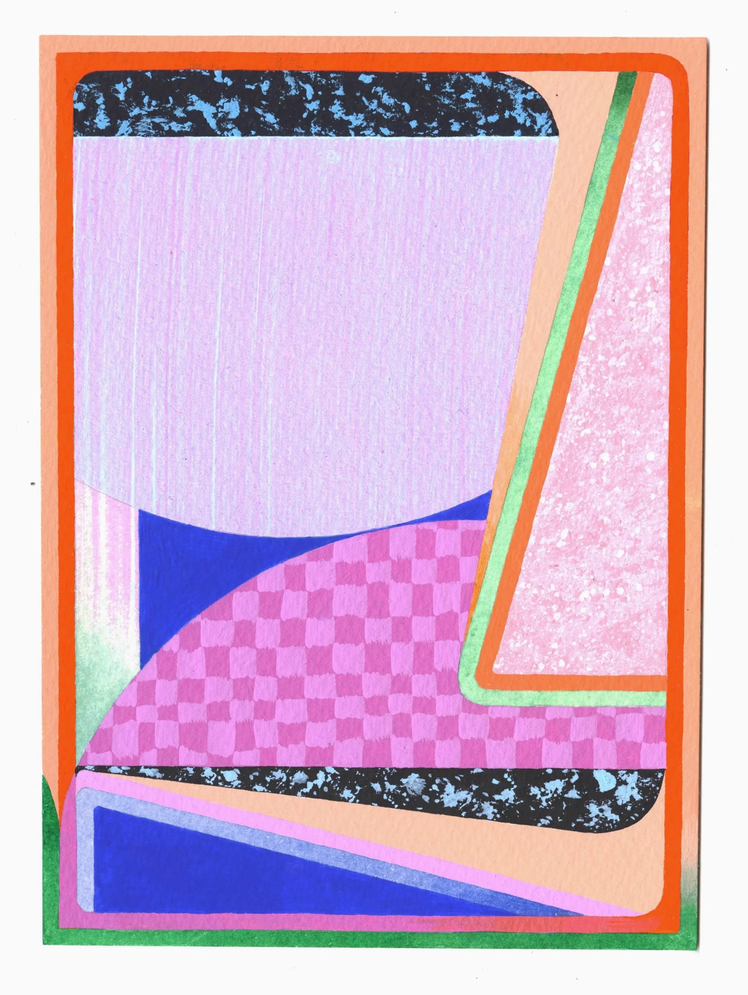  The Allure of Little Payoffs, 2026  Acrylic on watercolor paper  7h x 5w in 