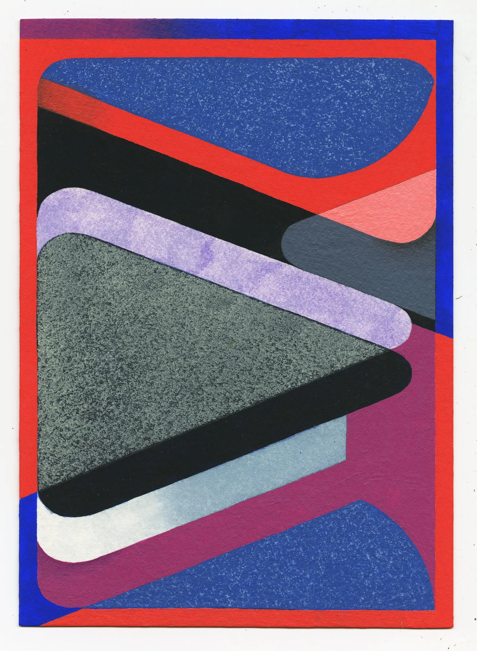  Strong Opinions Weakly Held, 2026  Acrylic on watercolor paper  7h x 5w in 