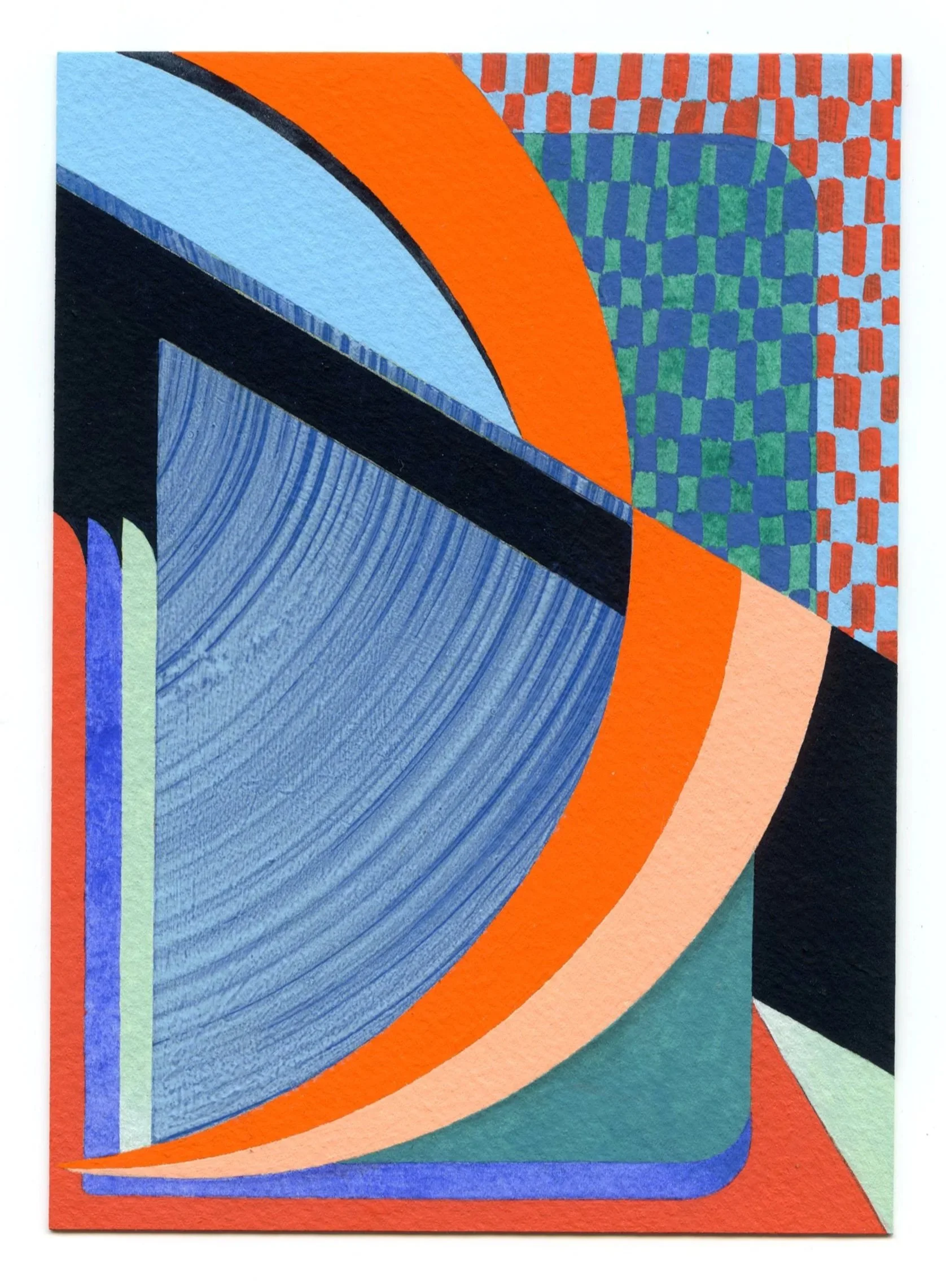  A Victory Too Accidental to Relish, 2026  Acrylic on watercolor paper  7h x 5w in 