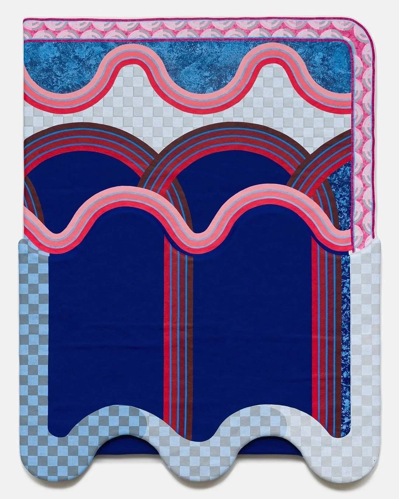   Slowly at First and then All of a Sudden   Acrylic on artist-made panel  36h x 28w x 2d in, 2023 