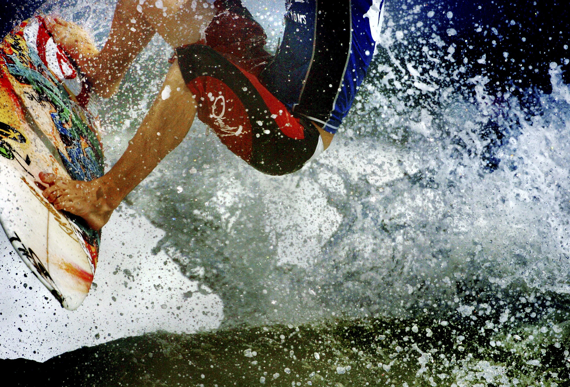 2004, Alek Parker gets some air during his Pro heat at the East Coast Surfing Championships.