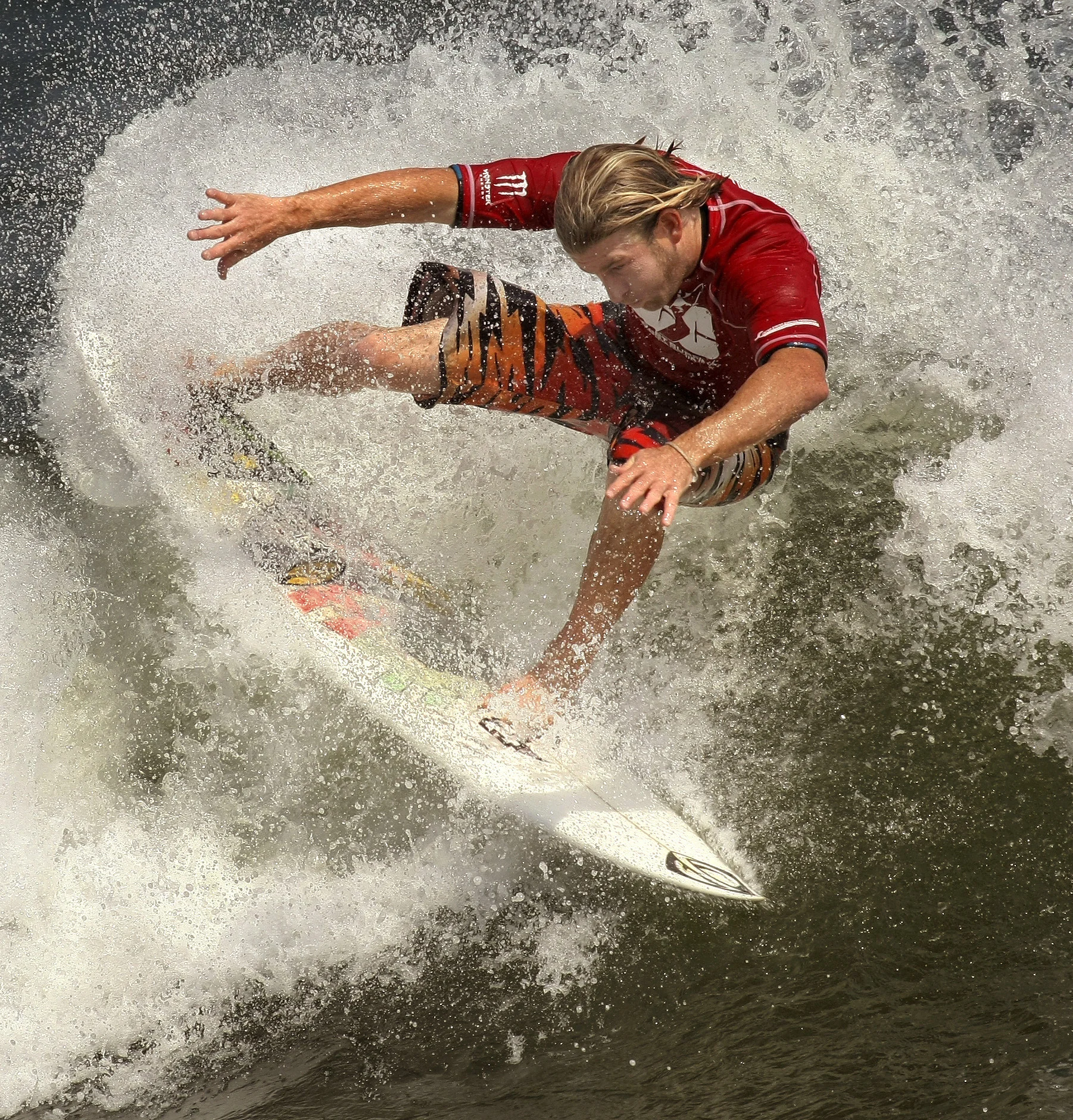2009, Aaron Cormican of Fl., pulls off a 360 tail slide during the men's pro finals at the 47th Annual East Coast Surfing Championships. Cormican would win the ECSC pro men's title.