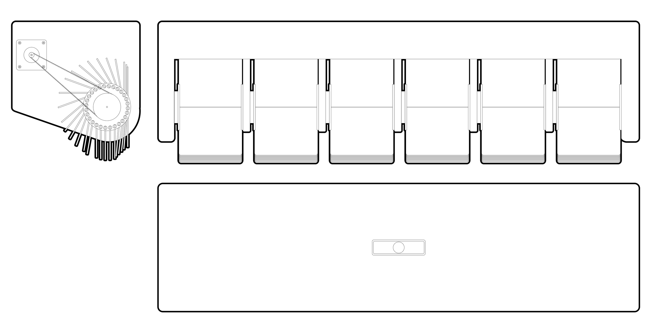 Design in three views (cell phone slot is on top of it)