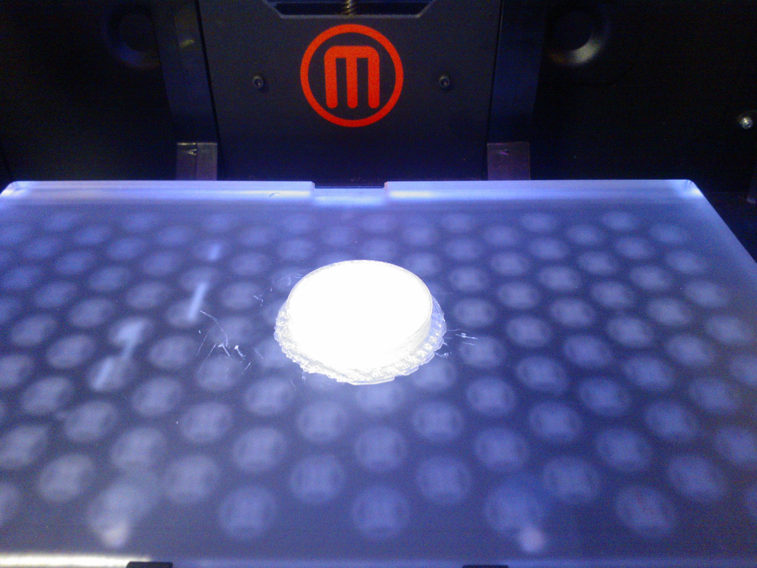 Makerbot 3D print time pulley gear, has a really low resolution actually, which is enough for now. Eventually, I am gonna print it in higher resolution. 