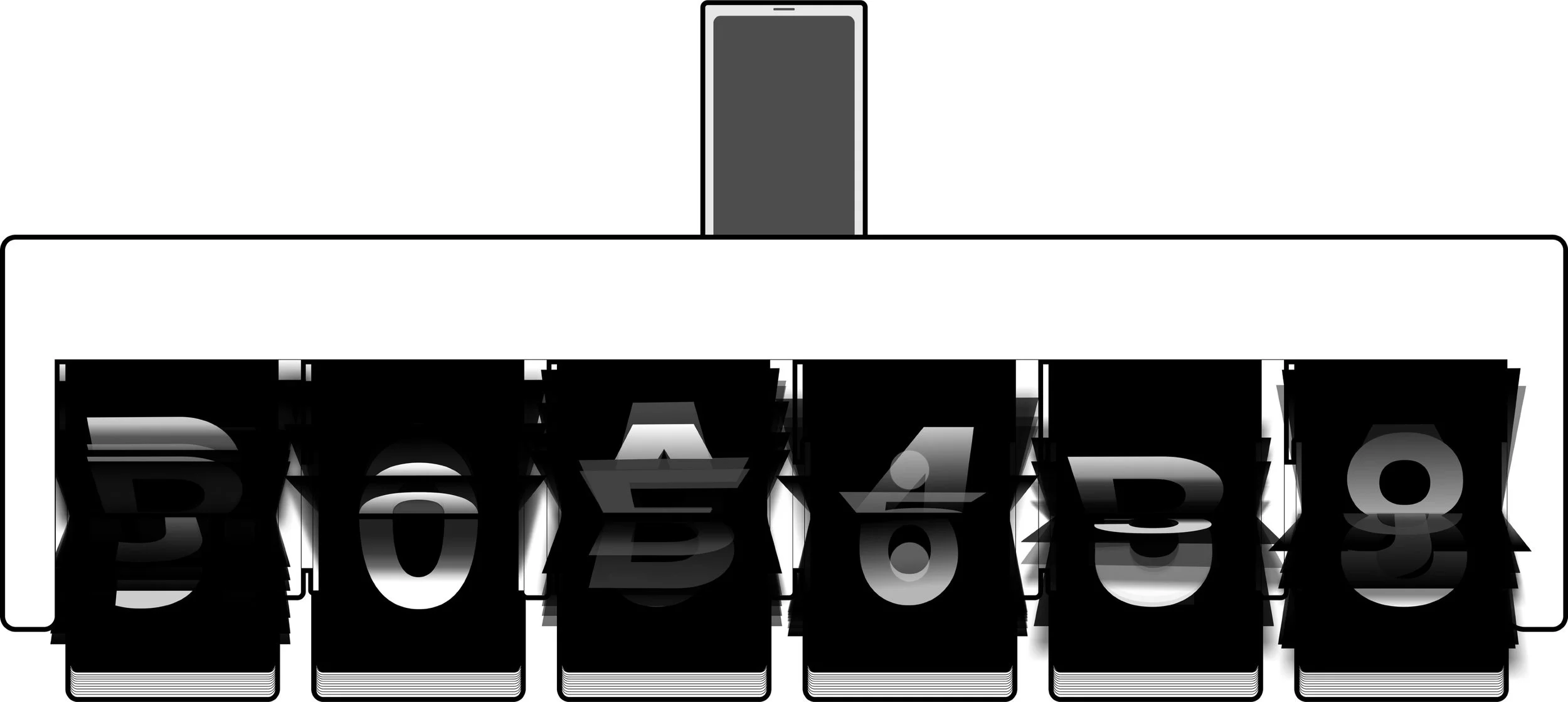 P2. When it's been triggered, it starts flipping to show a random digital memory from the cloud.