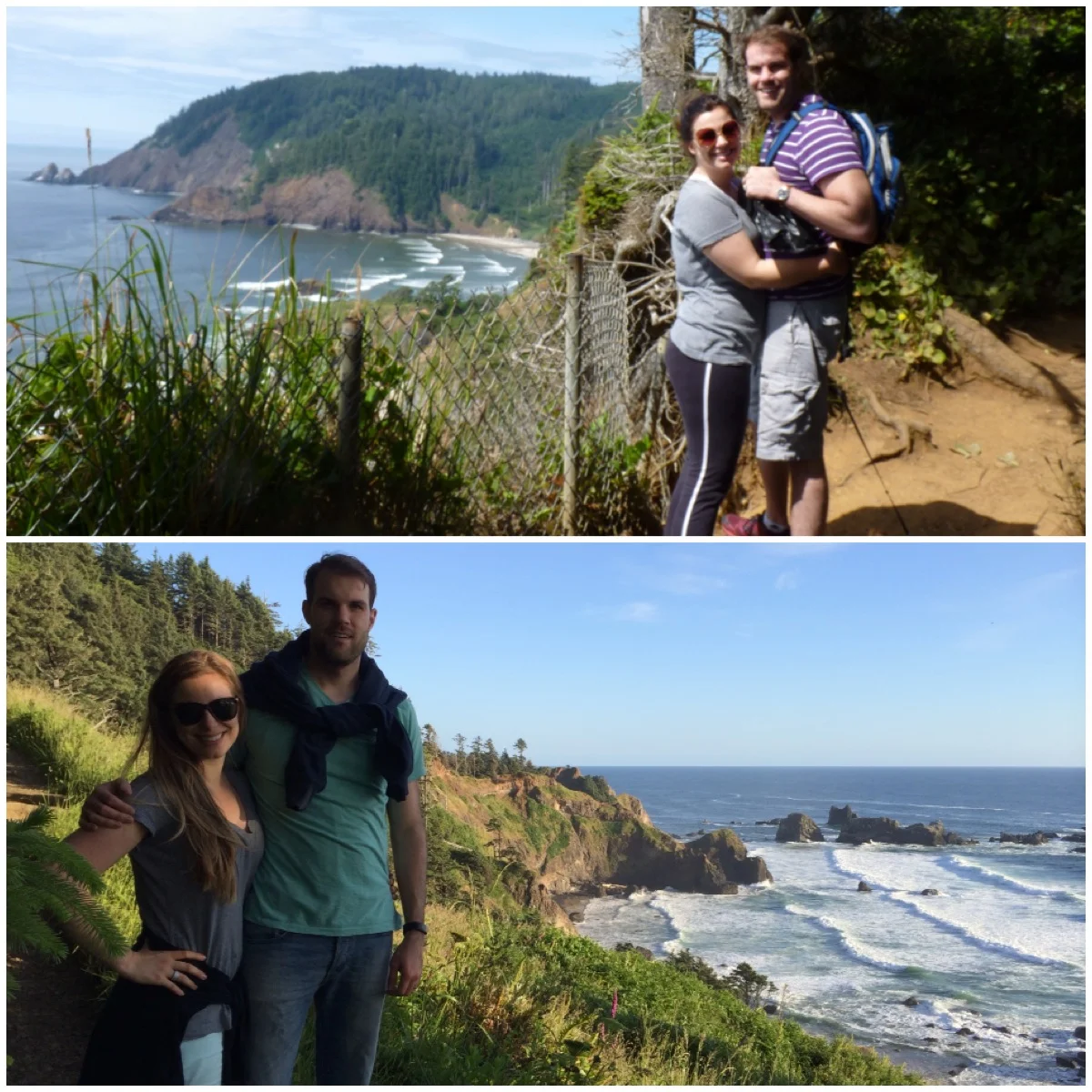 Same hike in Cannon Beach, OR---same beautiful woman! 10 months of healing, self care, clean food, Shakeology and exercise helped me not just lose weight but feel AMAZING!