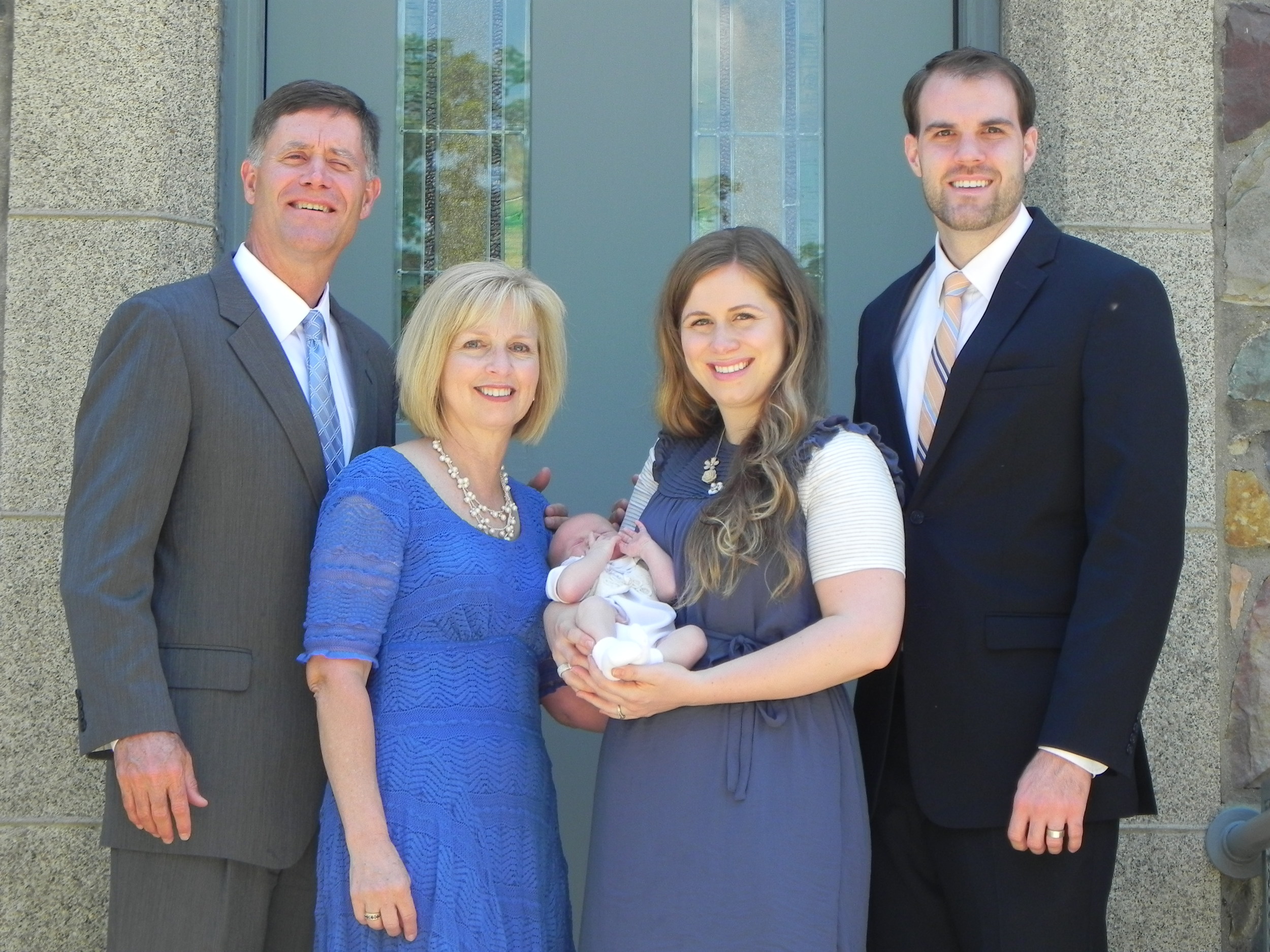 Redd with his parents and Papa and Nana White