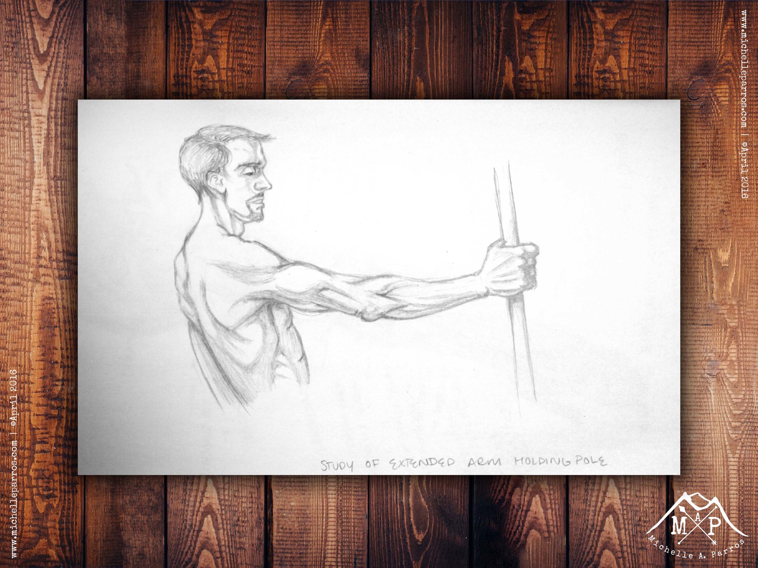 My study-sketch from Classic Human Anatomy by Valerie L. Winslow
