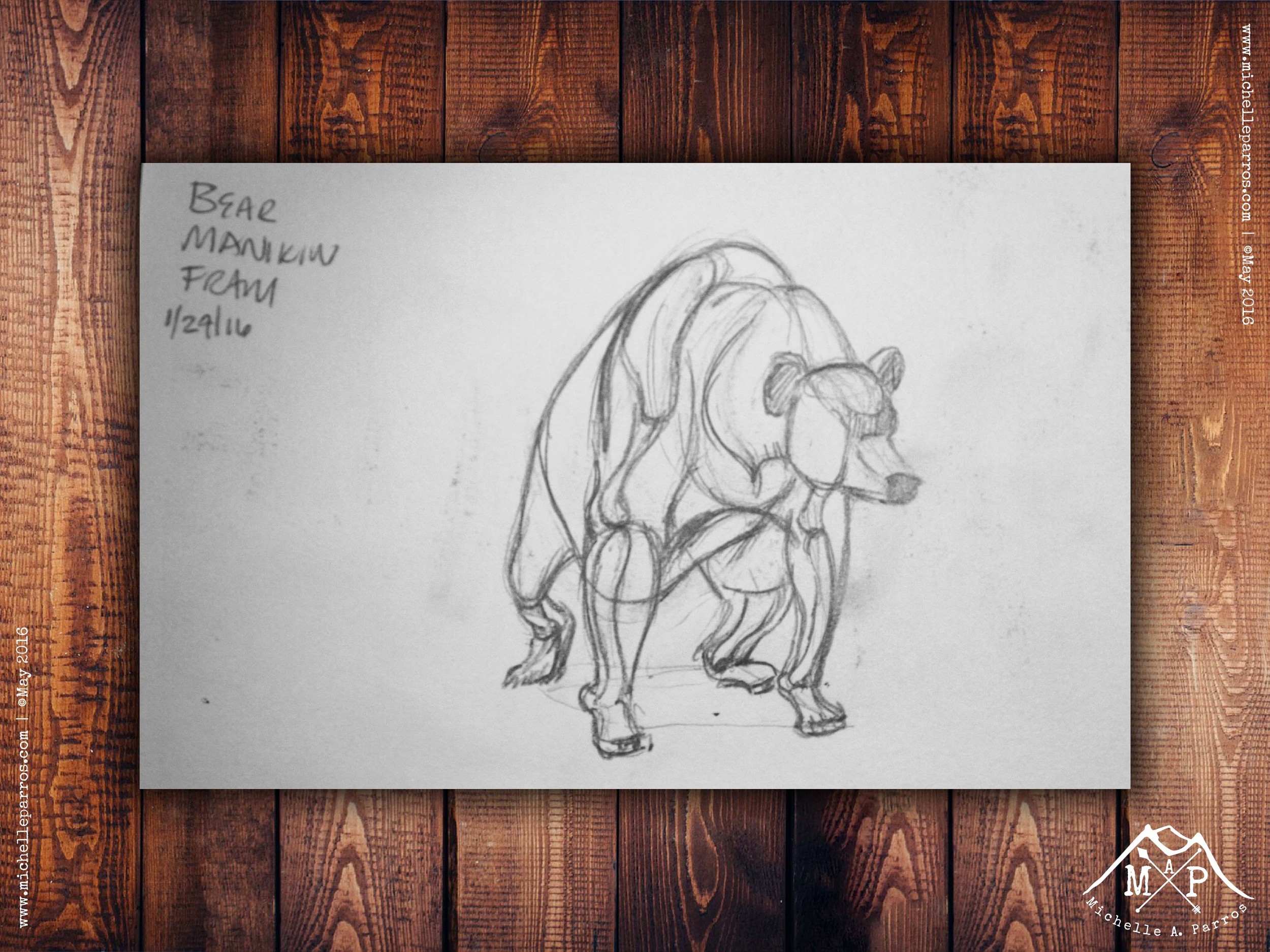 My sketchbook study from Ken Hultgren's The Art of Animal Drawing