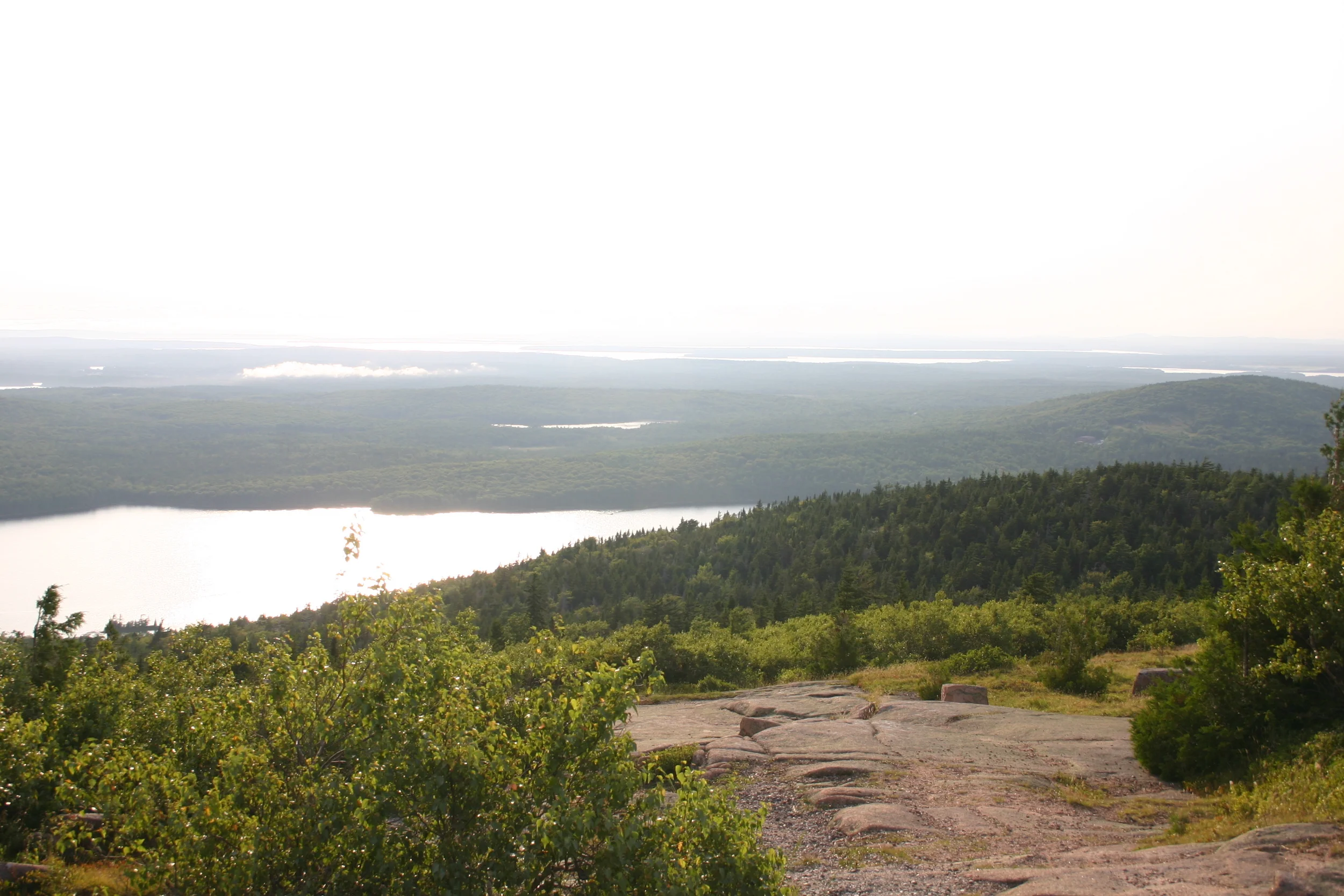 An observation point along the Summit Road to Cadillac Mountain in Acadia National Park, Maine