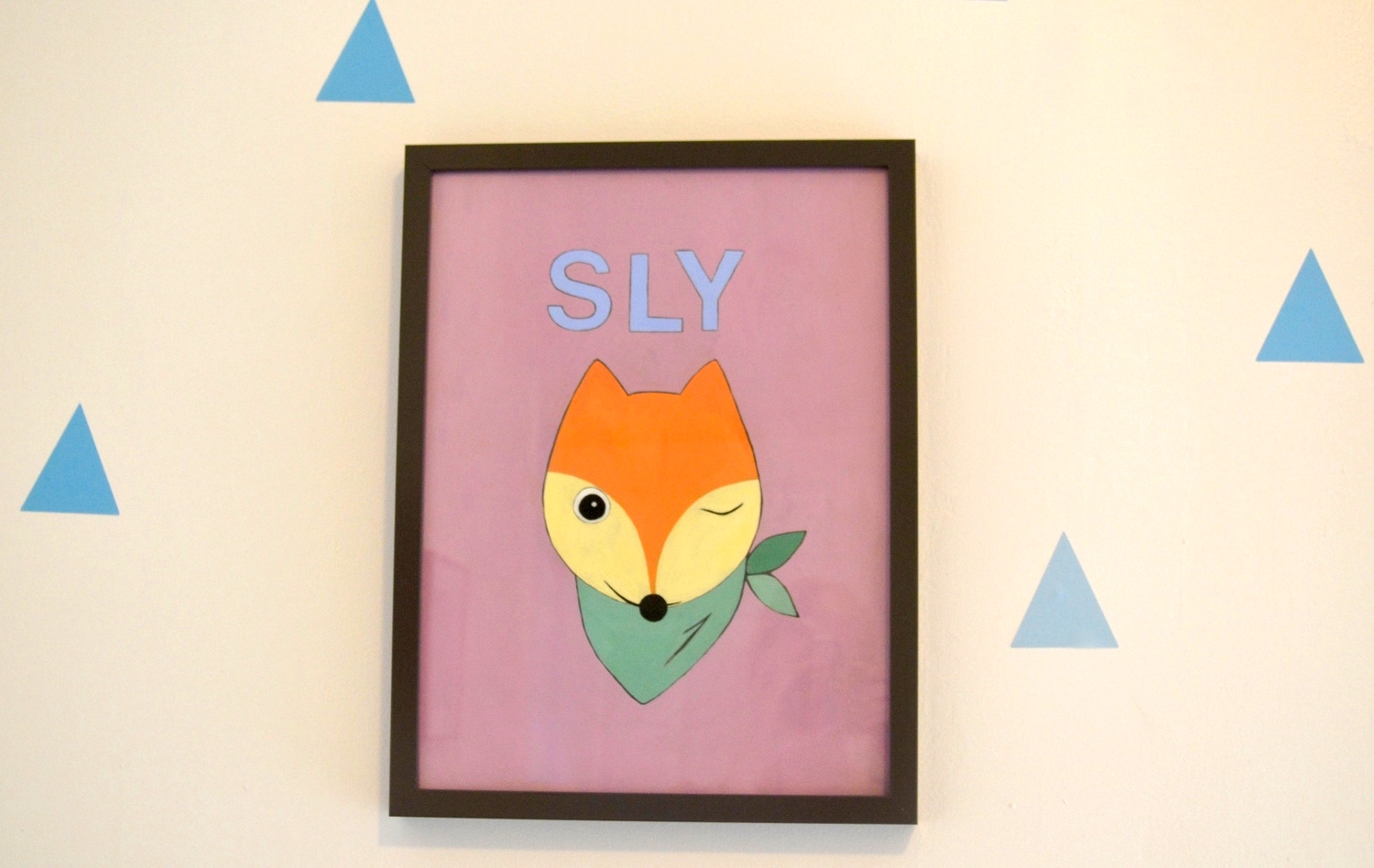 Personalized "Sly" Fox Painting by Artist Lisa Fontana, a friend of Katie's. For info email fontana.lisa@gmail.com