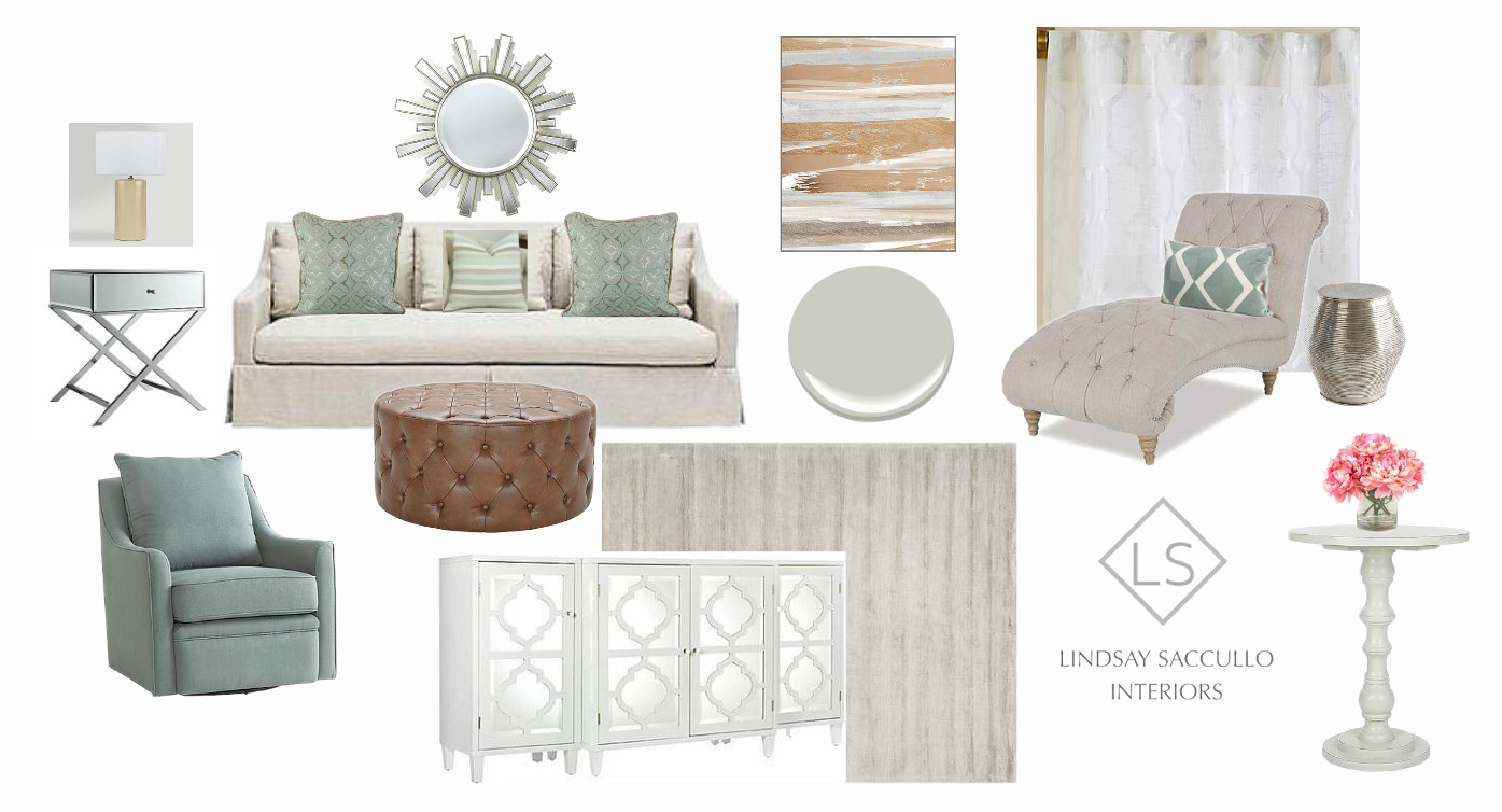 A Soothing Transitional Living Room