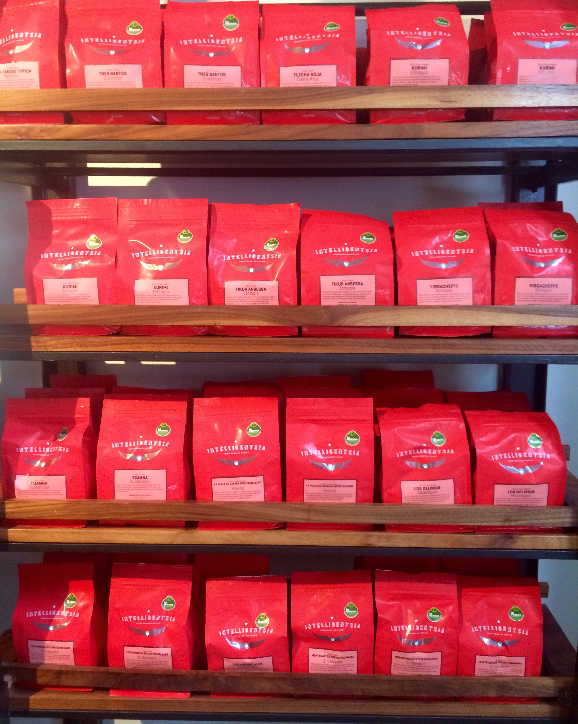 :: couldn't resist this #shelfie of intelligentsia beans::
