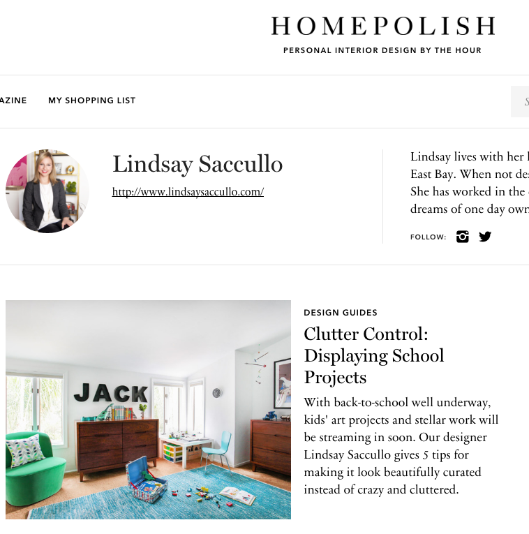   Clutter Control: Displaying School Projects  