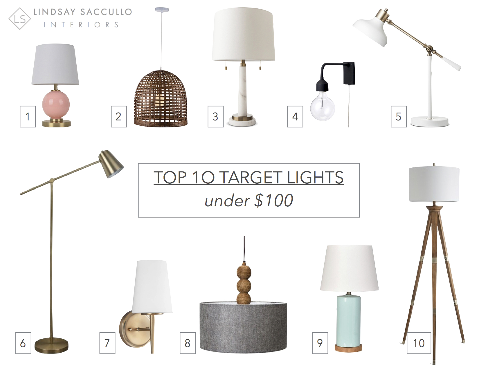 Top Ten Target Lights Under 100, Crosby Table Lamp