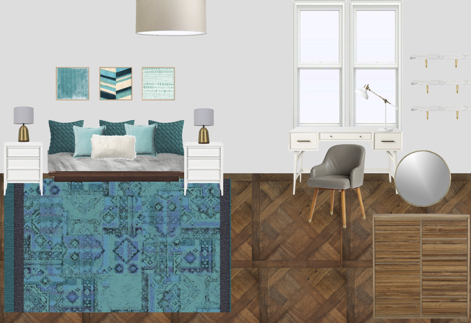 A Brooklyn Brownstone Guest Room