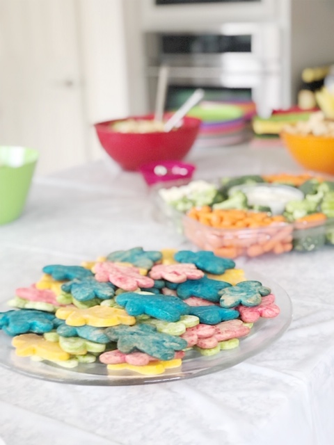 I made these cookies to mimic the little red, yellow green and blue gingerbread playing pieces from candy land, but they came out a little more tie dye - next time I’ll know to use more food colori...