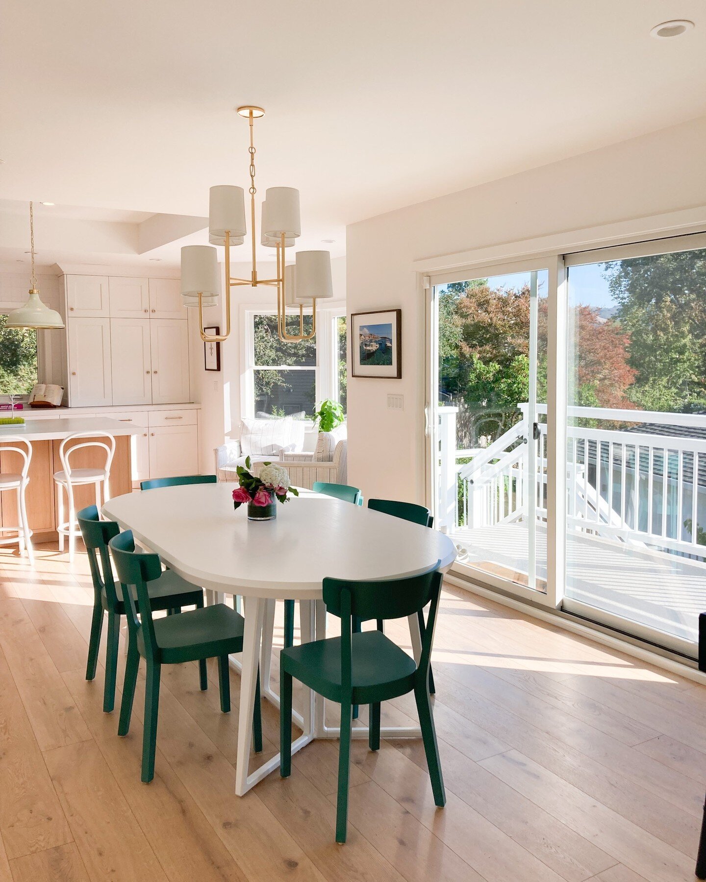 Here&rsquo;s a little glimpse into the dining room and kitchen of one of our Lafayette projects. Window treatments are in the works and should be installed soon! The last layer will be a rug under the dining table- but probably in a few years, as thi