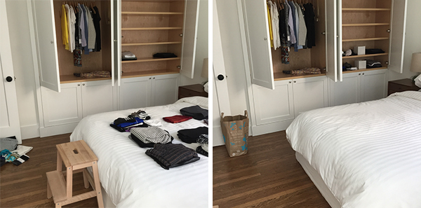 (my room midway through the sort and at the end)