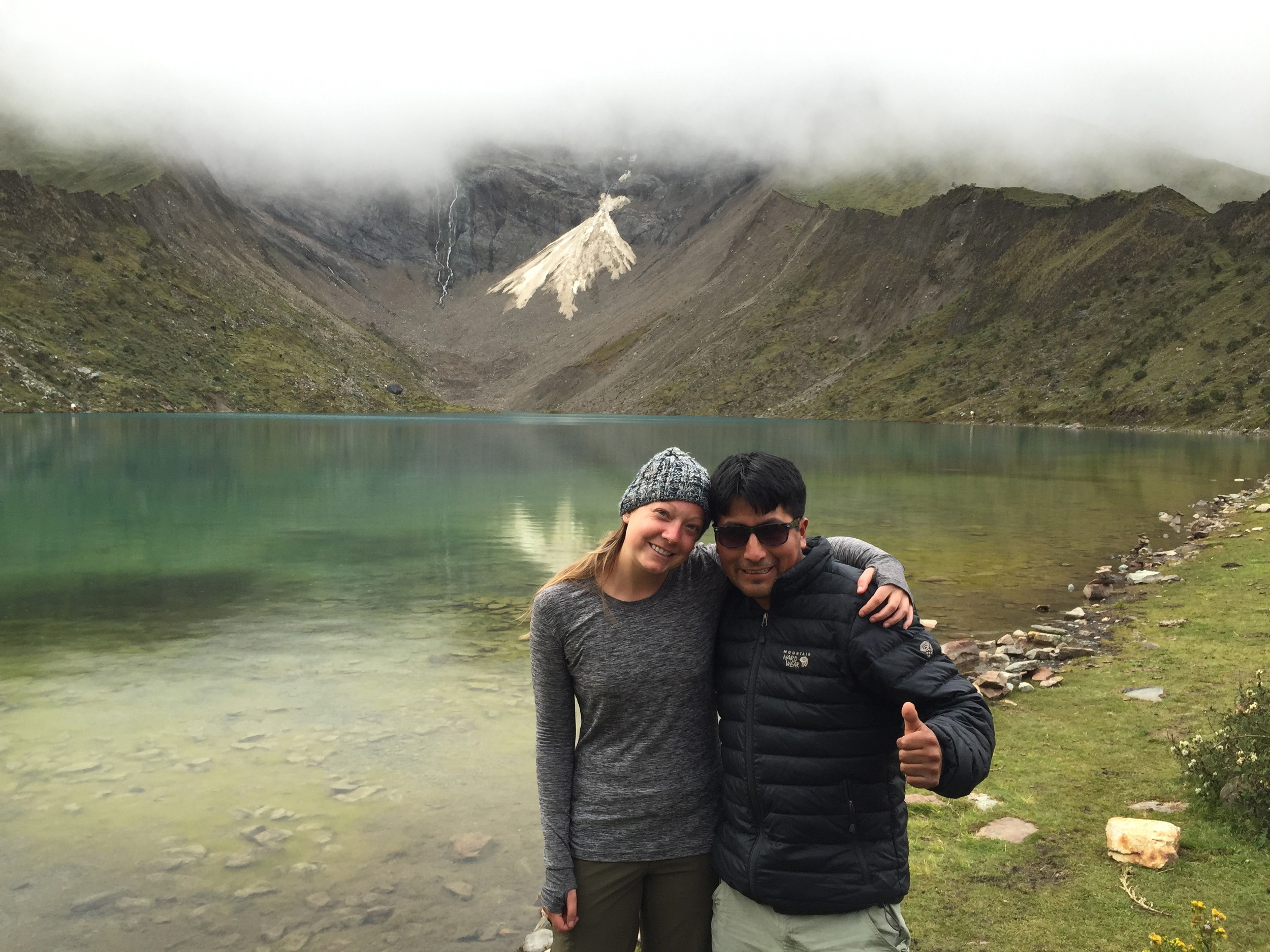 One of the beautiful, hidden lakes Nic and I hiked to on our trek to Machu Picchu. 