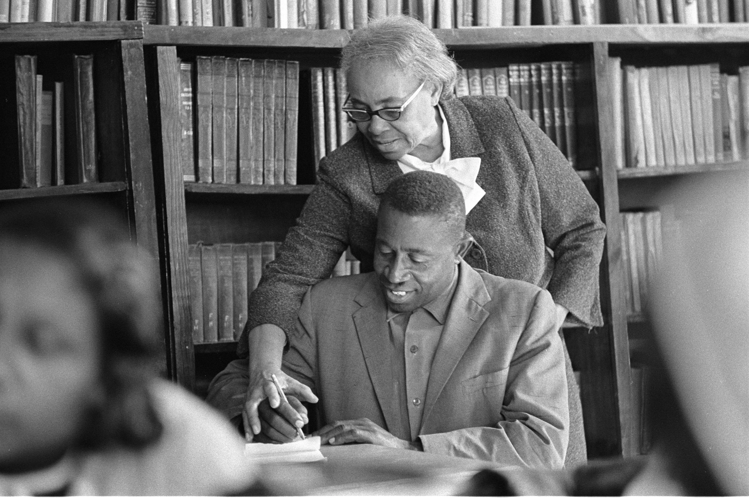 Septima Poinsette Clark, educator and activist, with student. Credit: Bob Fitch Photography Archive, © Department of Special Collections, Stanford University.