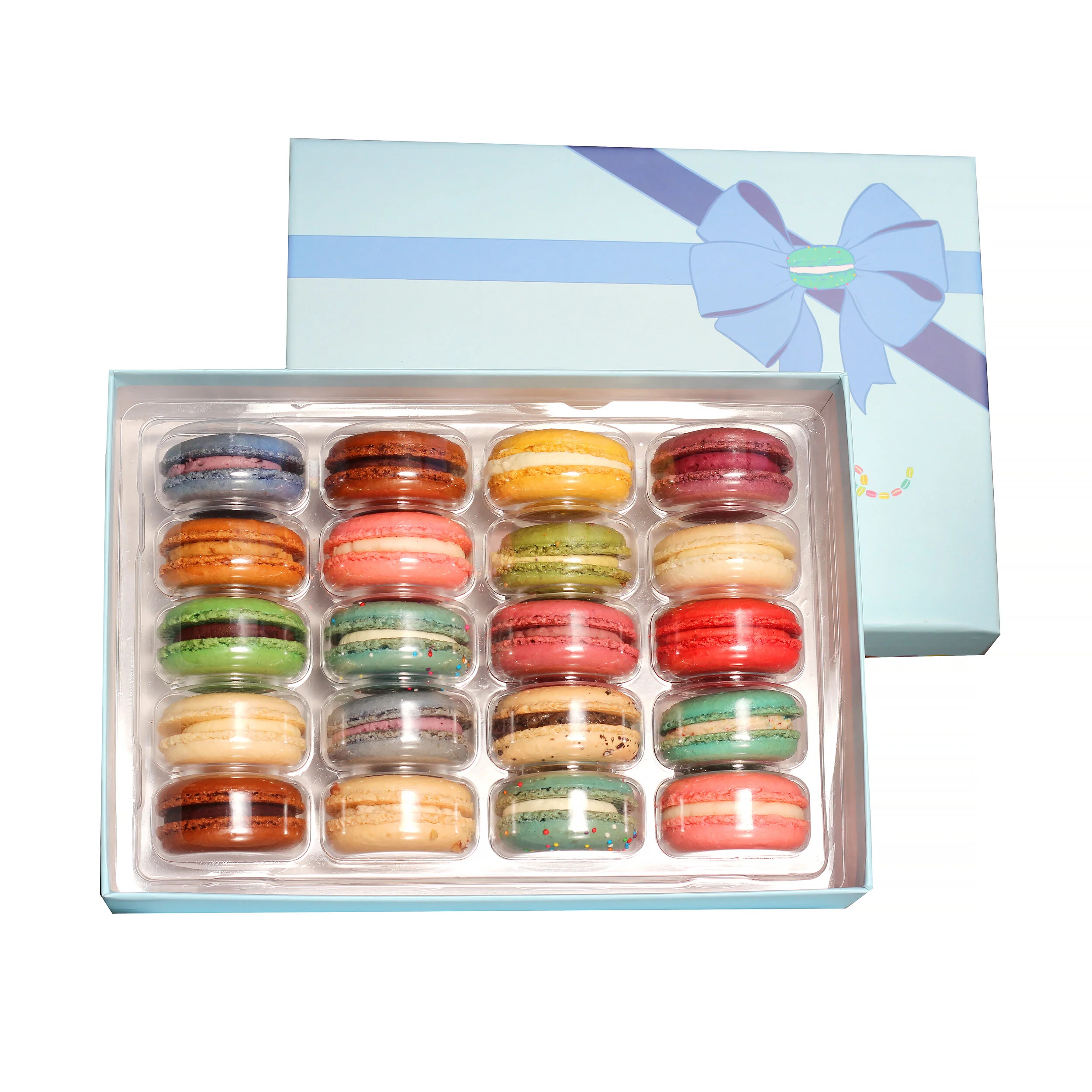 box of macaron with assorted flavors