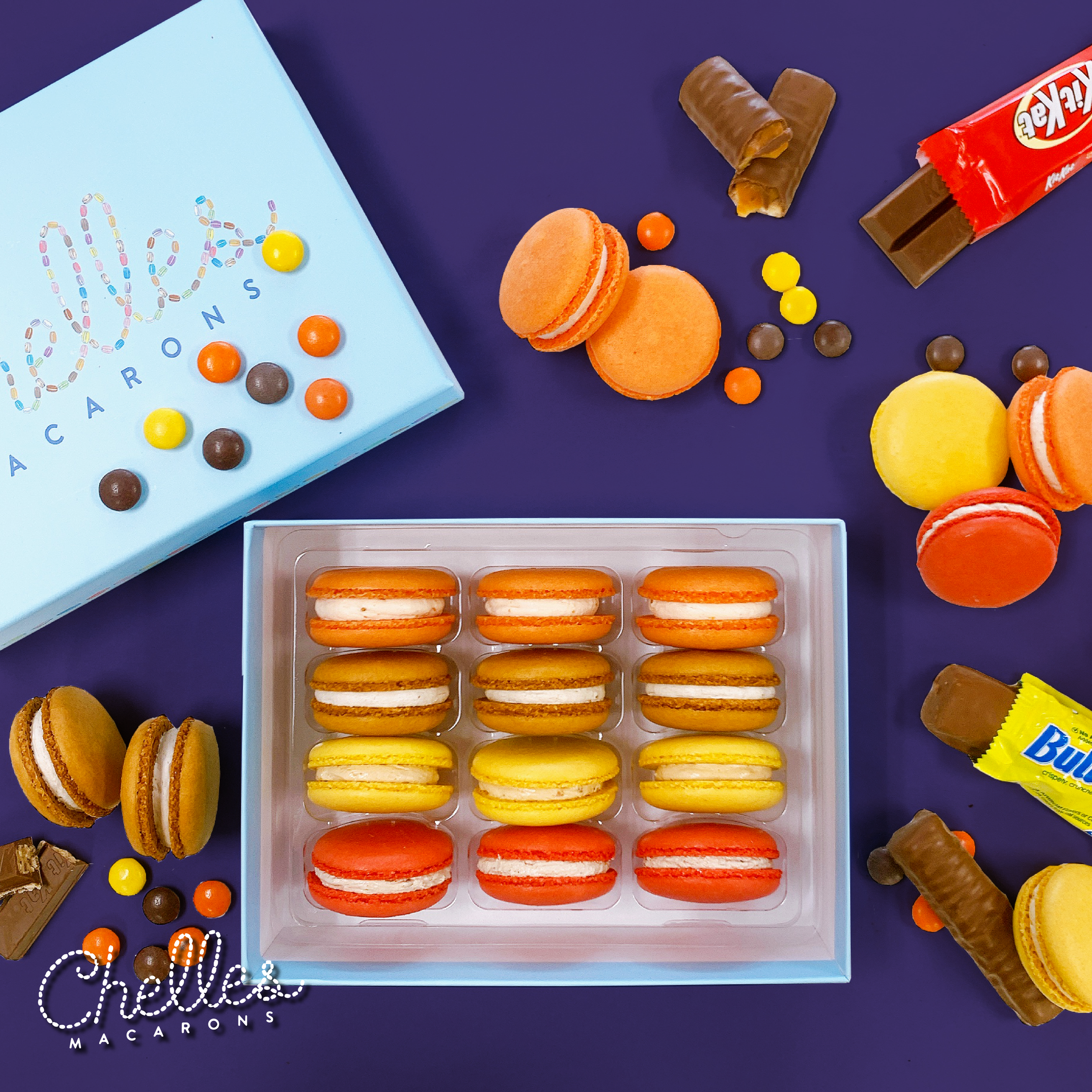 12 Macaron Trick-Or-Treat Box