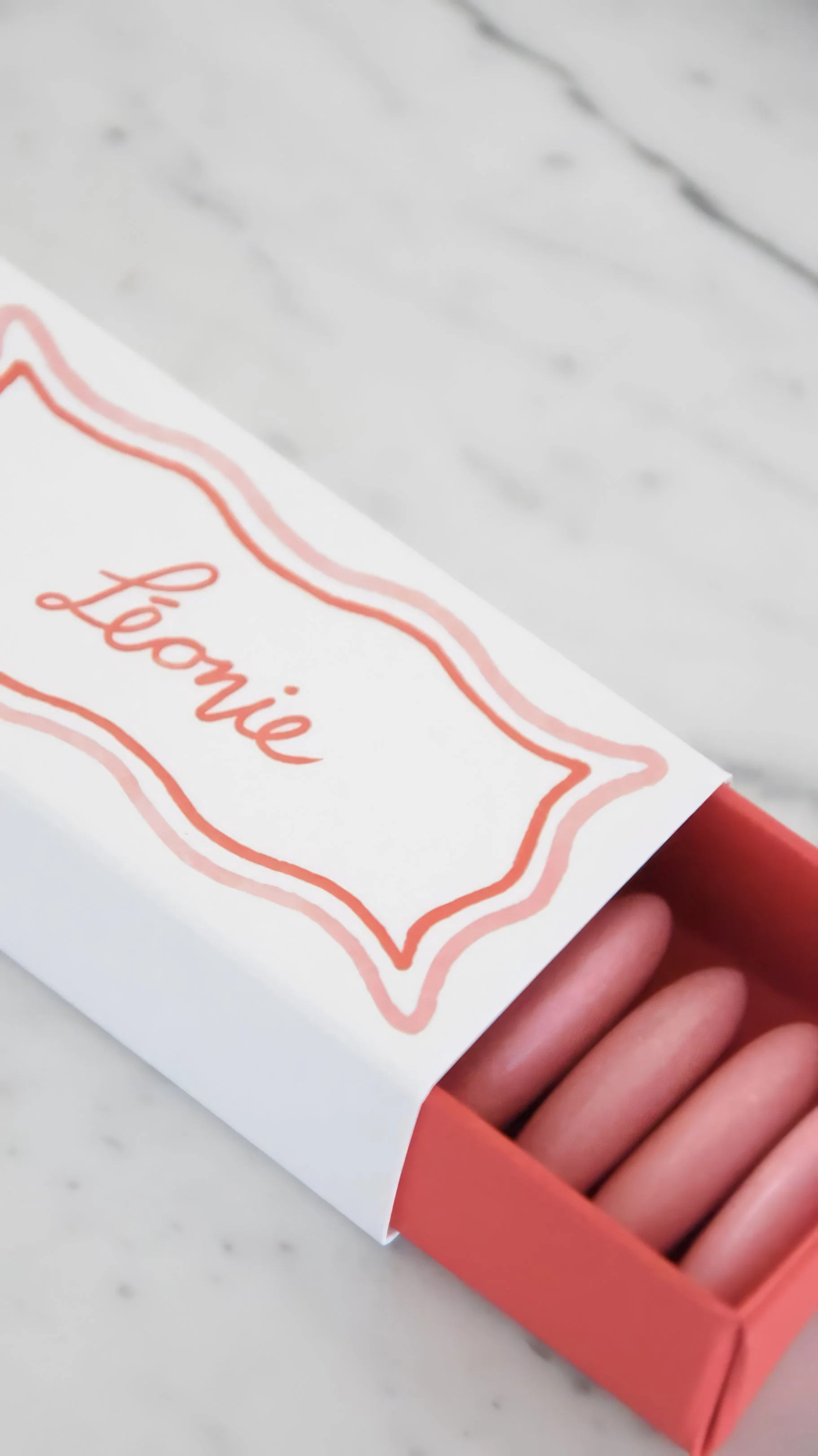 doopsuiker doosje met aquarel bedrukking roze/rood