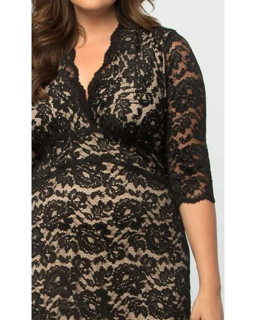 kiyonna scalloped boudoir lace dress