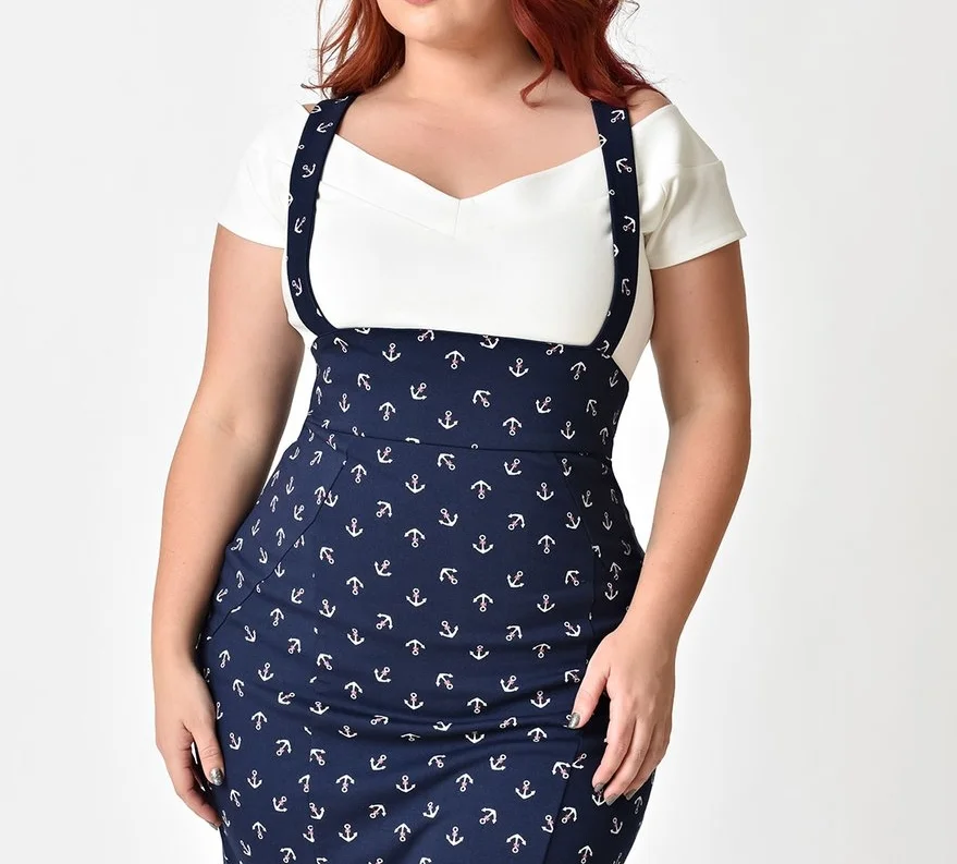 plus size navy blue