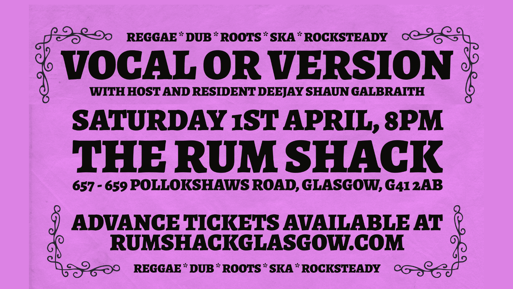 Vocal or Version (reggae dance) - Special Guests: Sound Sistrenz + Caroline Murphy + How Bizarre