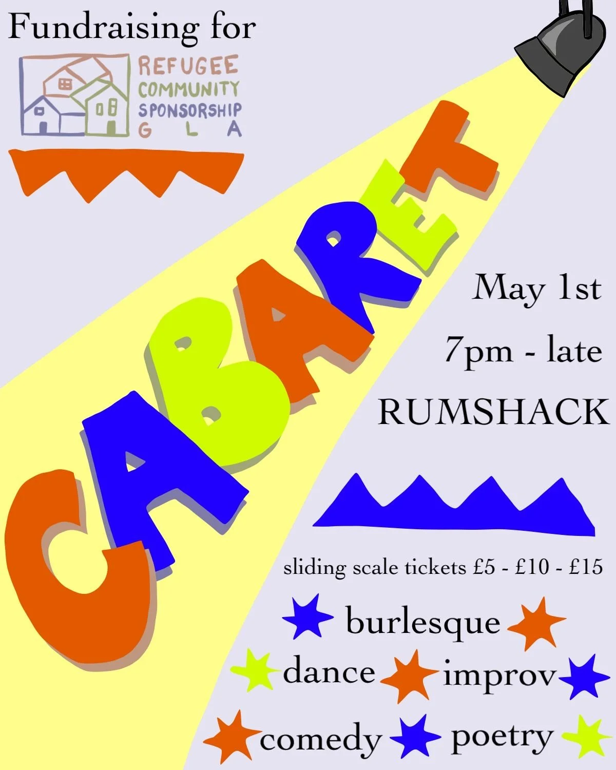 Refugee Community Sponsorship Glasgow Fundraiser Cabaret Show