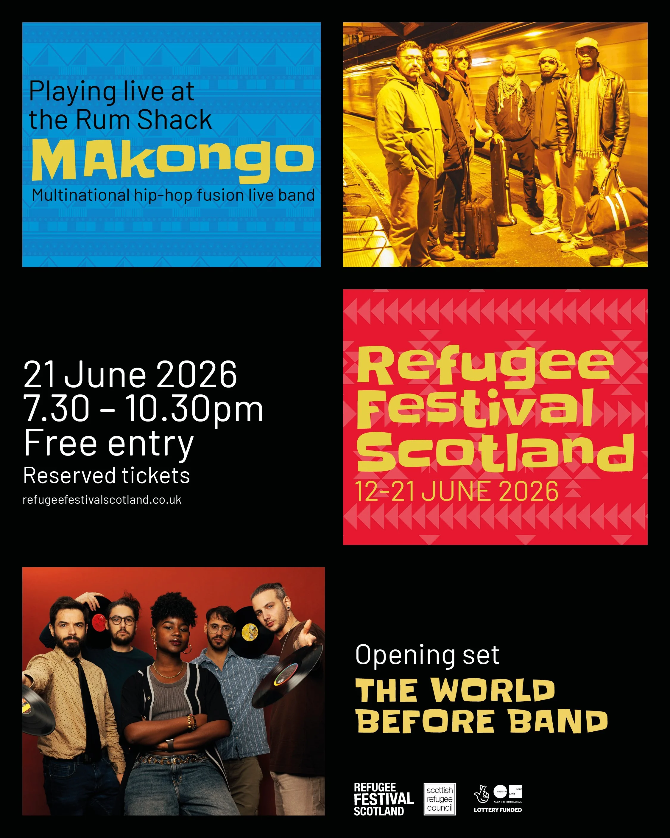 Scottish Refugee Festival - Makongo (live) + The World Before Band