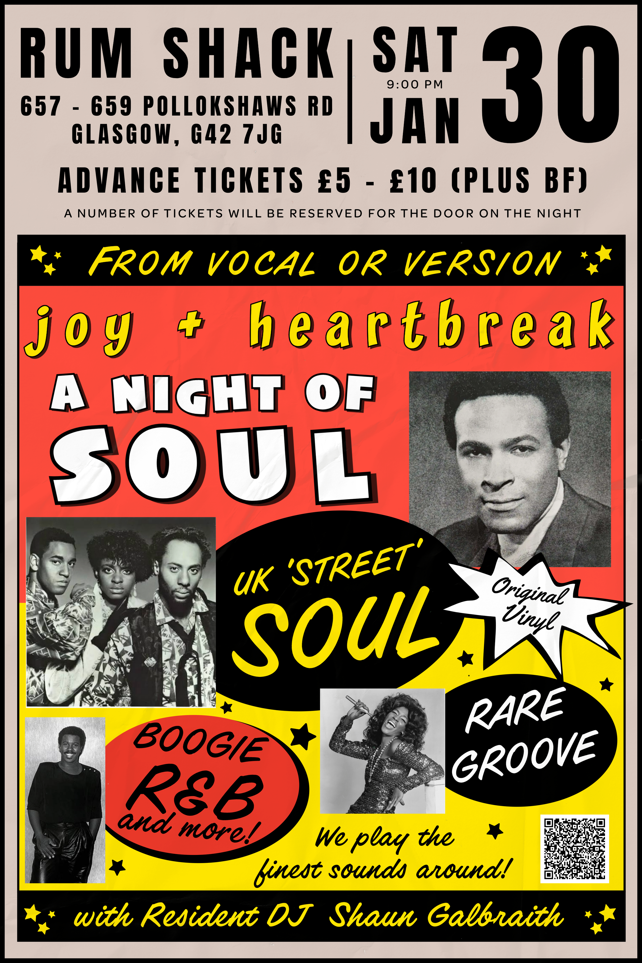 JOY + HEARTBREAK - A NIGHT OF SOUL, RARE GROOVE, UK 'STREET SOUL. R&amp;B, BOOGIE ...