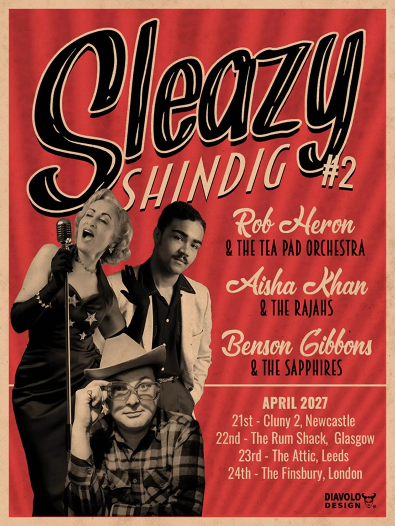 Sleazy Records Showcase, featuring Rob Heron &amp; The Tea Pad Orchestra + Aisha Khan &amp; the Rajahs + Benson Gibbons &amp; The Sapphires.