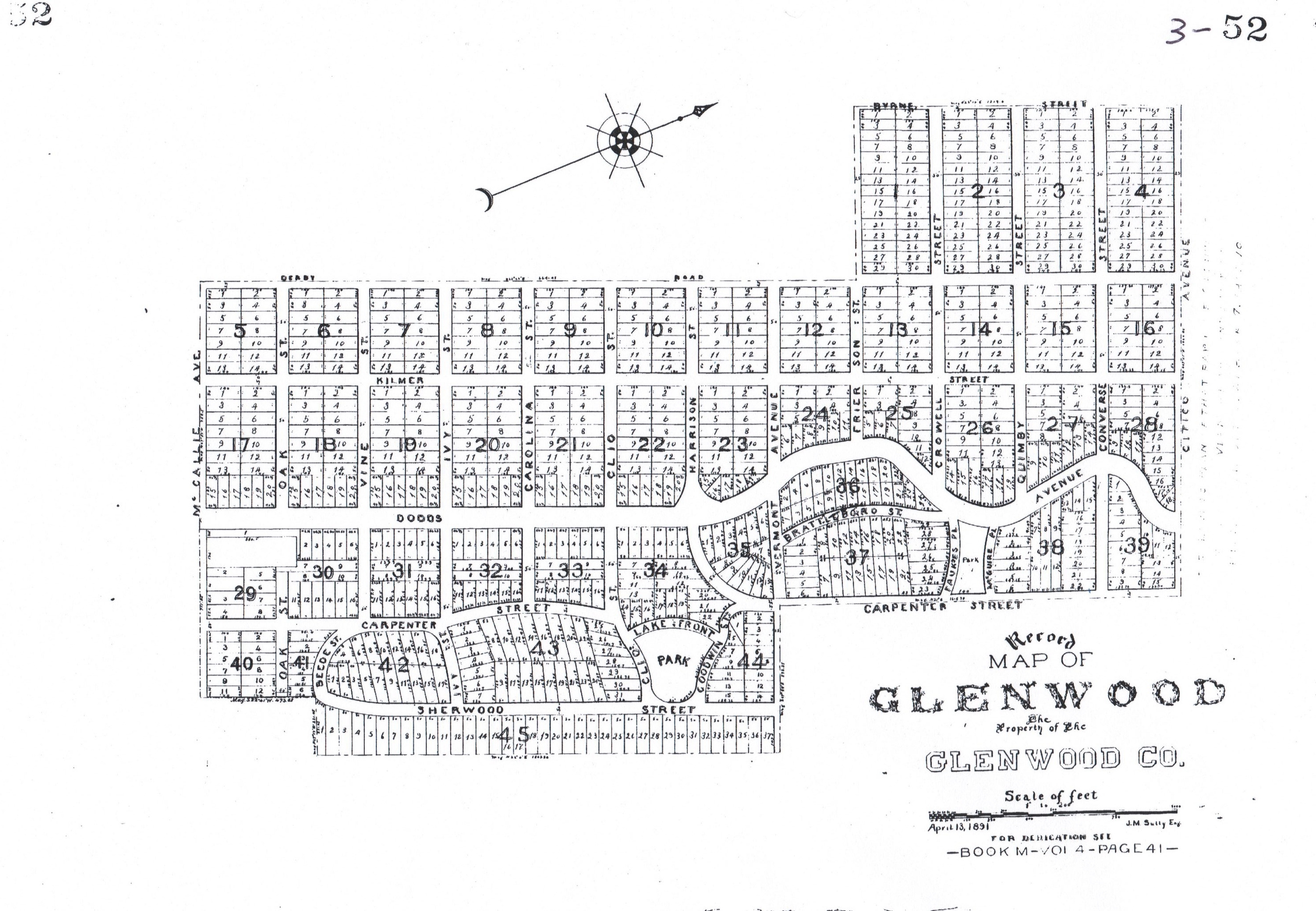 Original Plat, April 13, 1891