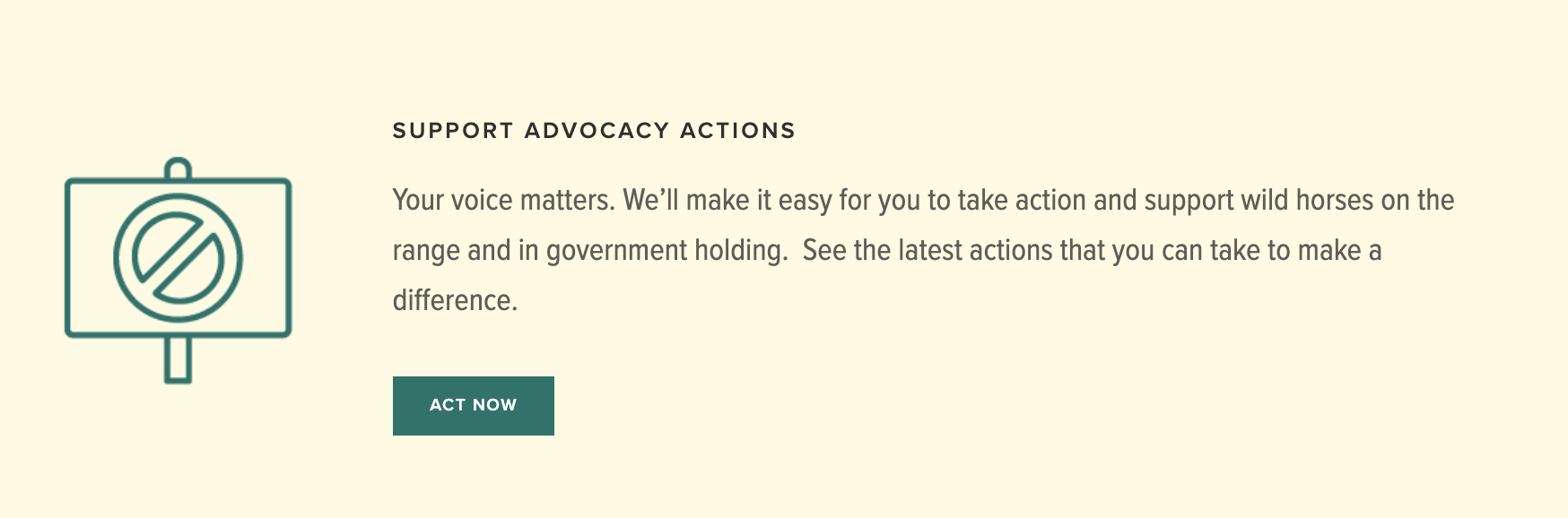 When creating blocks of text that are representing multiple sections of copy, or are linked to calls to action, make sure copy is left-aligned, as well as uses an H3 style for headline copy paired with body copy.