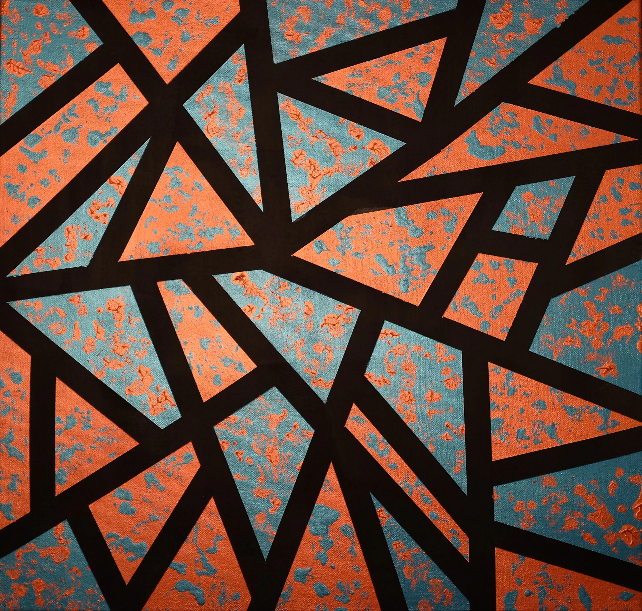 Copper and Teal Patchwork